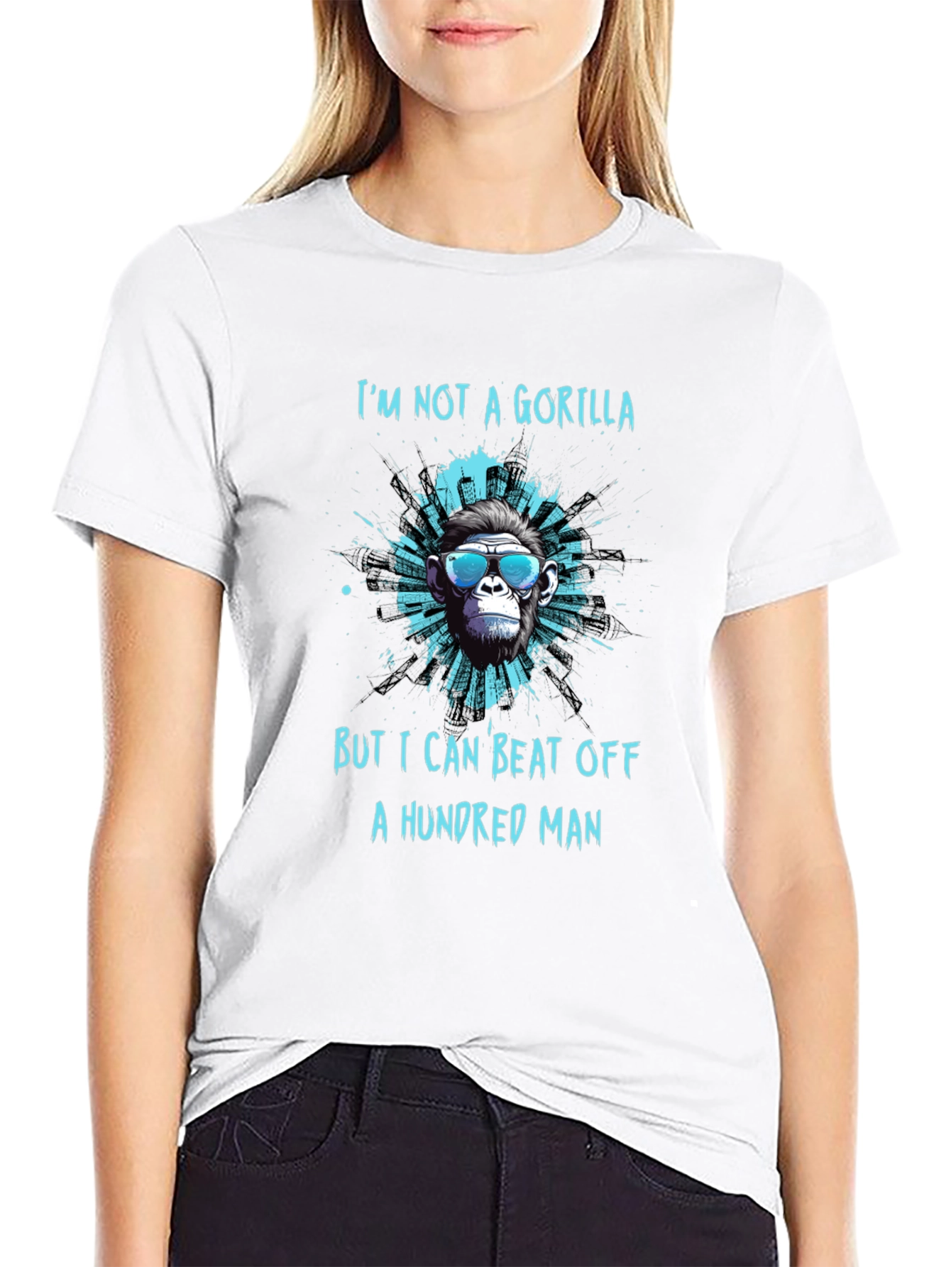 Black I'm Not A Gorilla Funny Graphic T-Shirt view 9