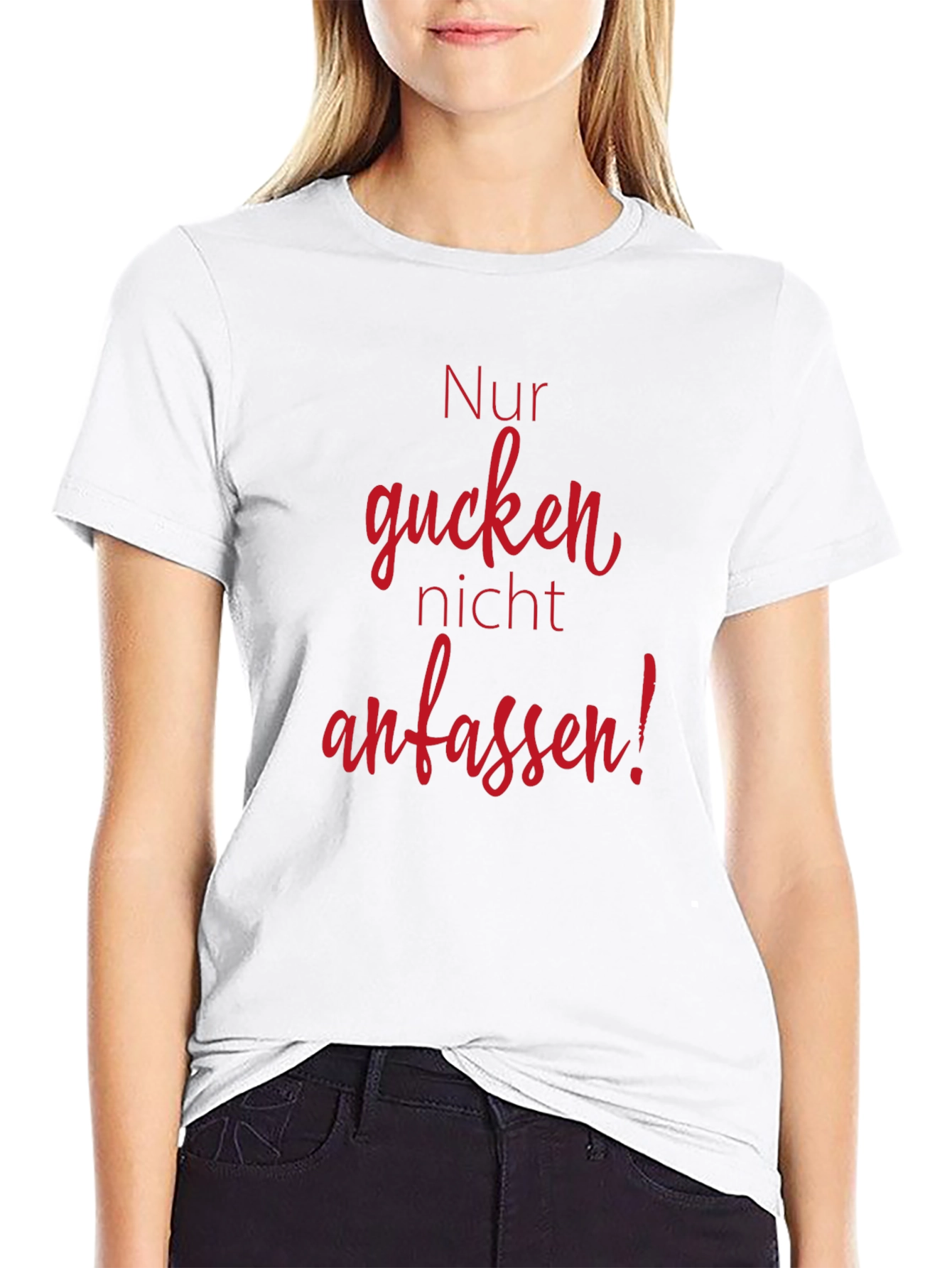 Black Nur gucken, nicht anfassen T-Shirt view 9