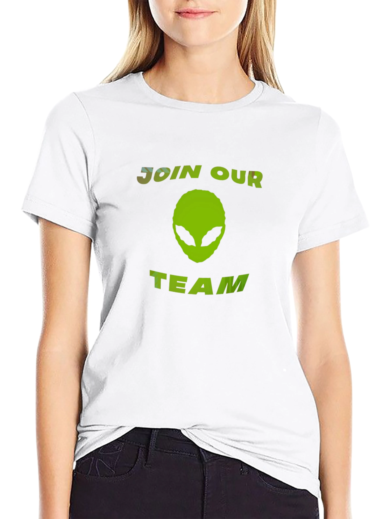 Black Join Our Team Alien T-Shirt view 9