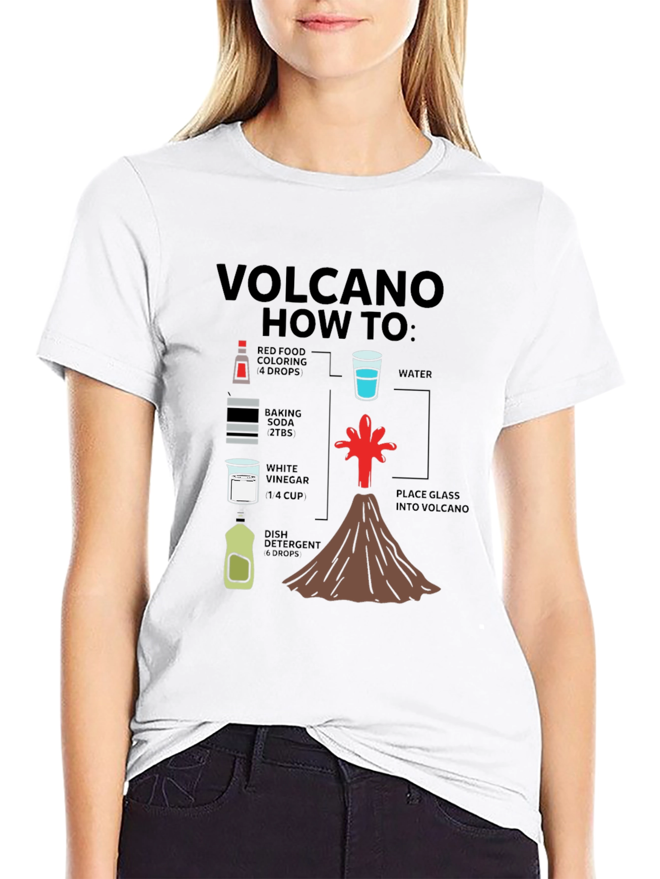 Volcano How-To T-Shirt Science Experiment Tee - 9
