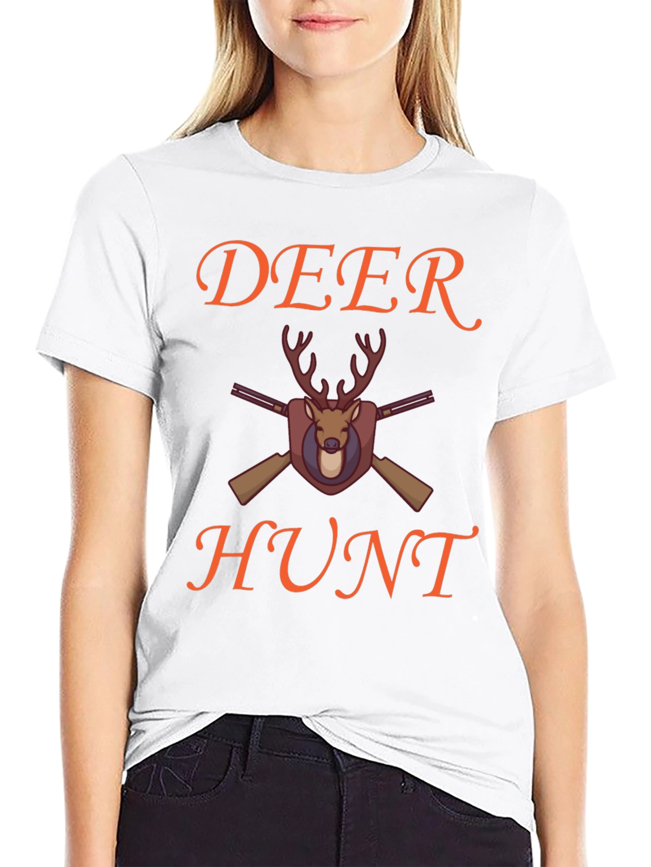 Black Deer Hunt T-Shirt - Black - Hunting Graphic Tee view 9