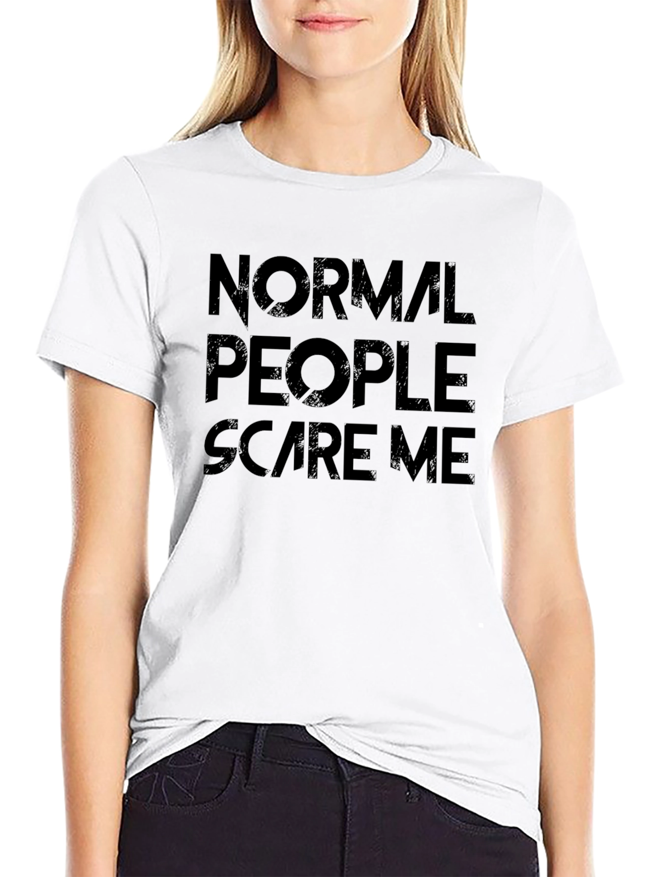 Black Normal People Scare Me - Graphic Tee view 9