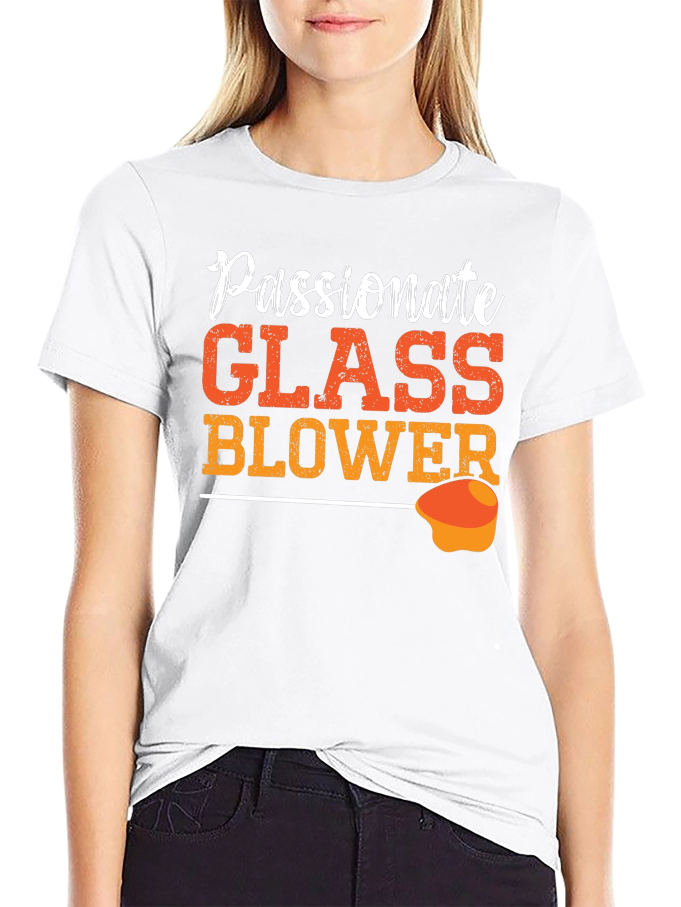 Black Passionate Glass Blower Graphic T-Shirt view 9