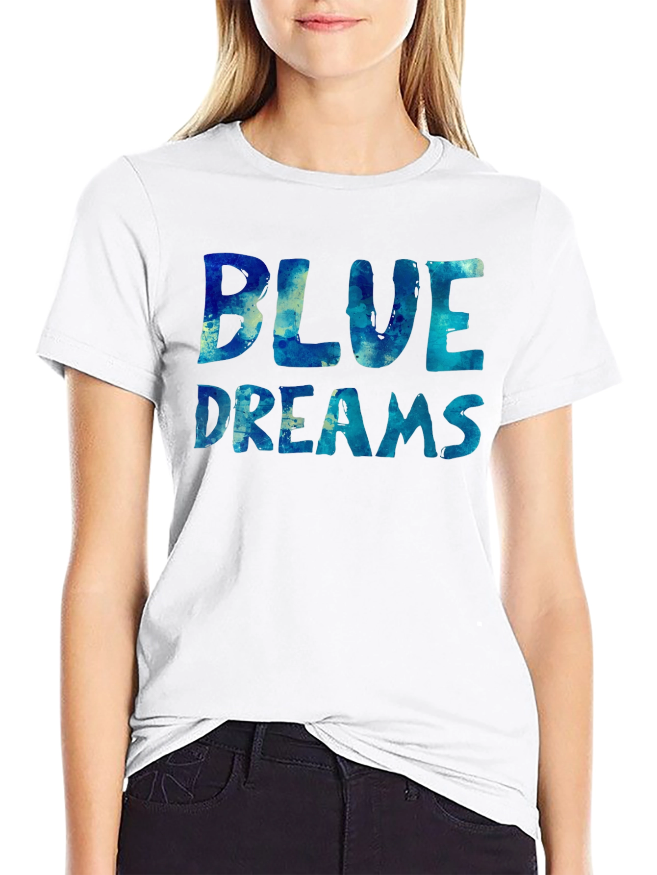 Black Blue Dreams Graphic T-Shirt view 9