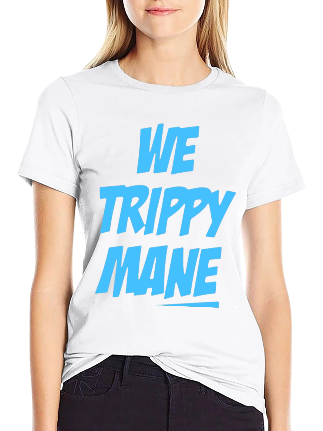 Black We Trippy Mane Graphic Tee - Cool Casual Wear view 9