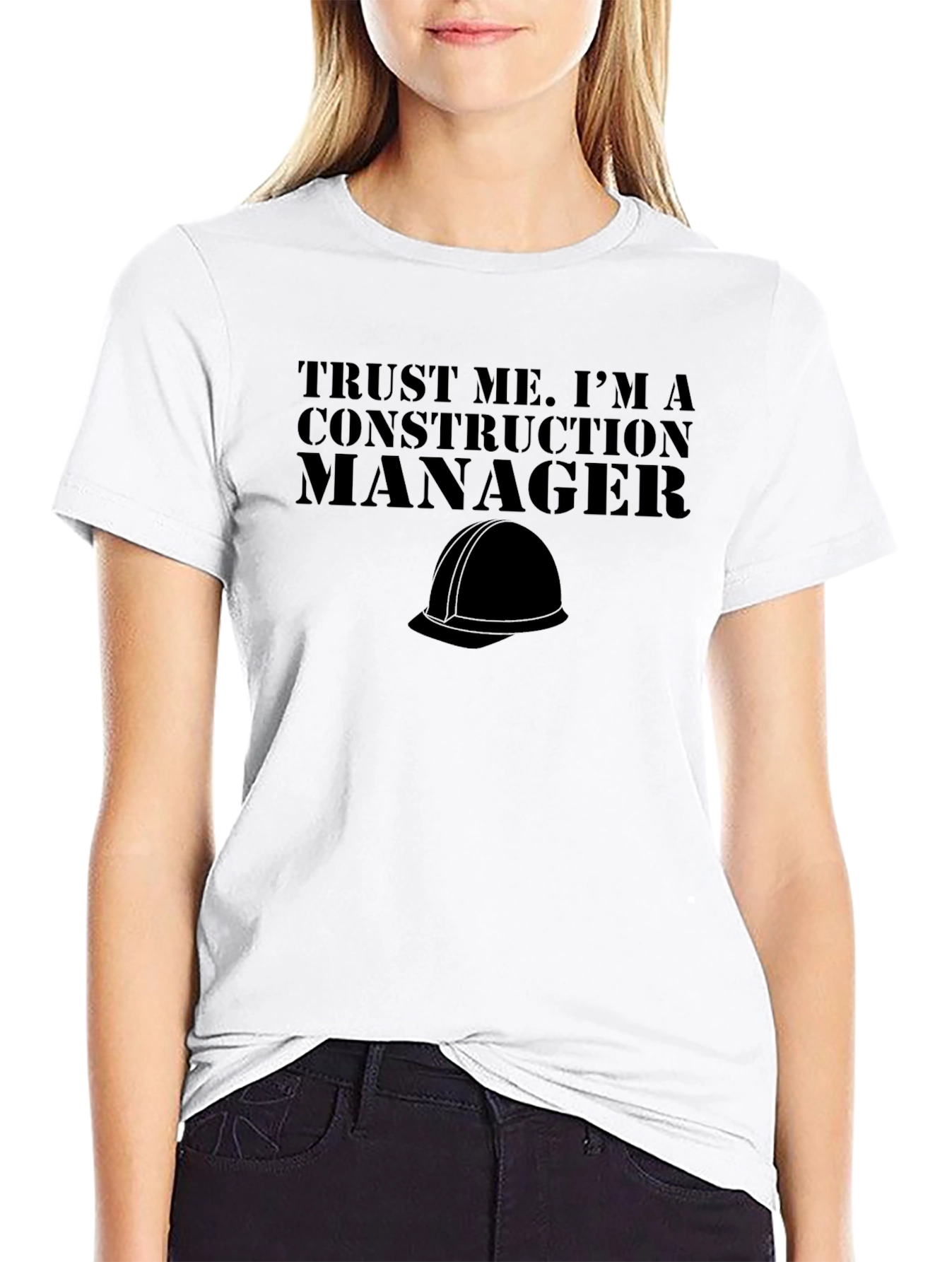 Black Construction Manager T-Shirt - Trust Me Tee view 9