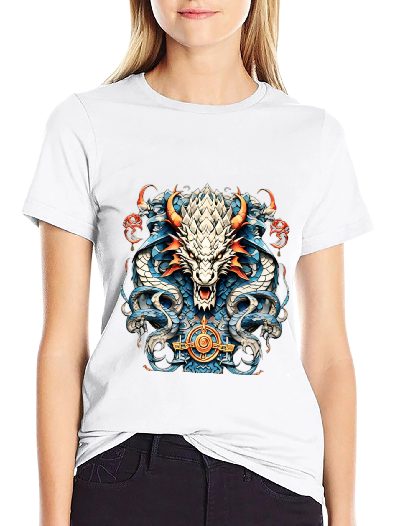 Black Dragon Graphic T-Shirt - Men's Black Tee view 9