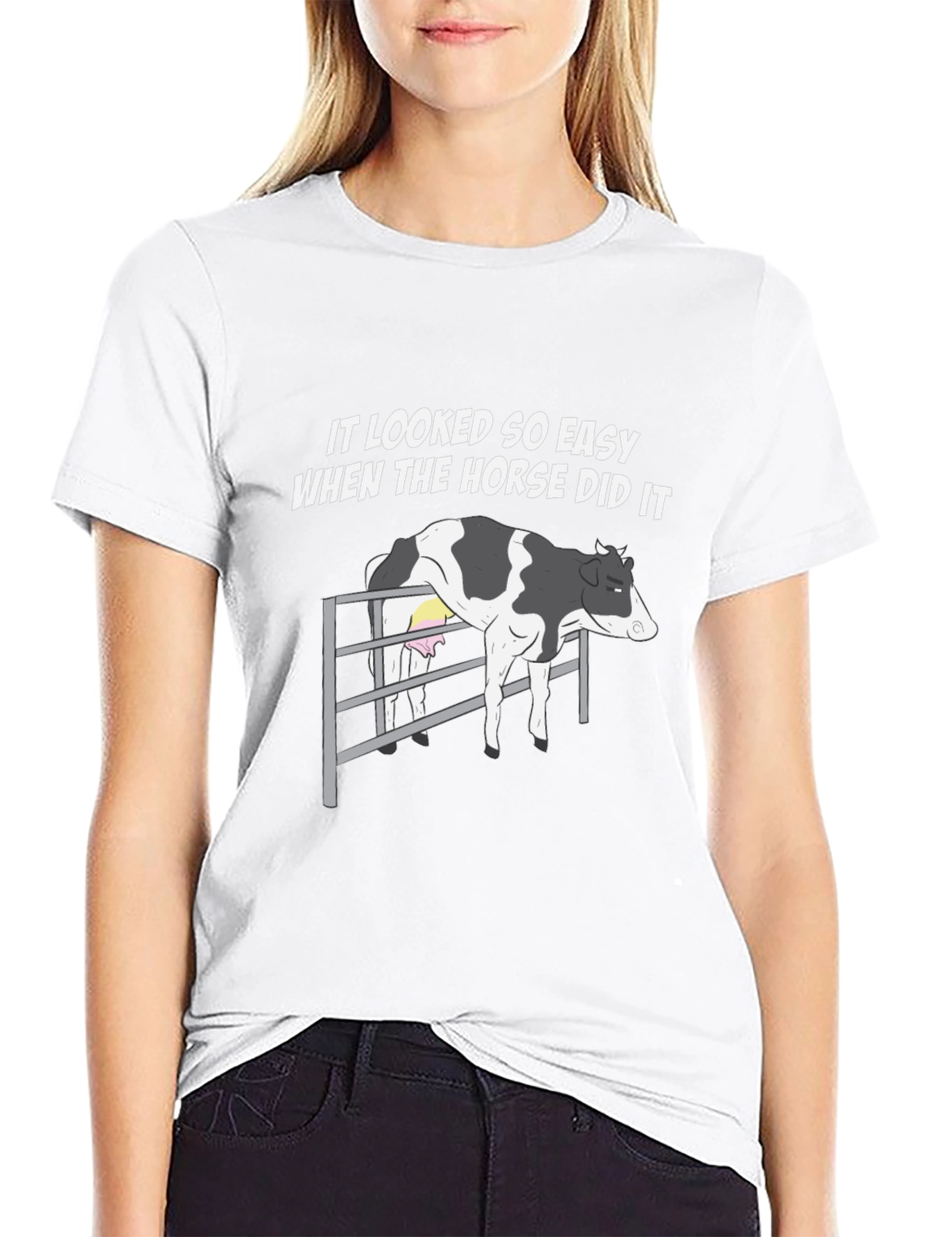 Funny Cow T-Shirt - It Looked So Easy - 9