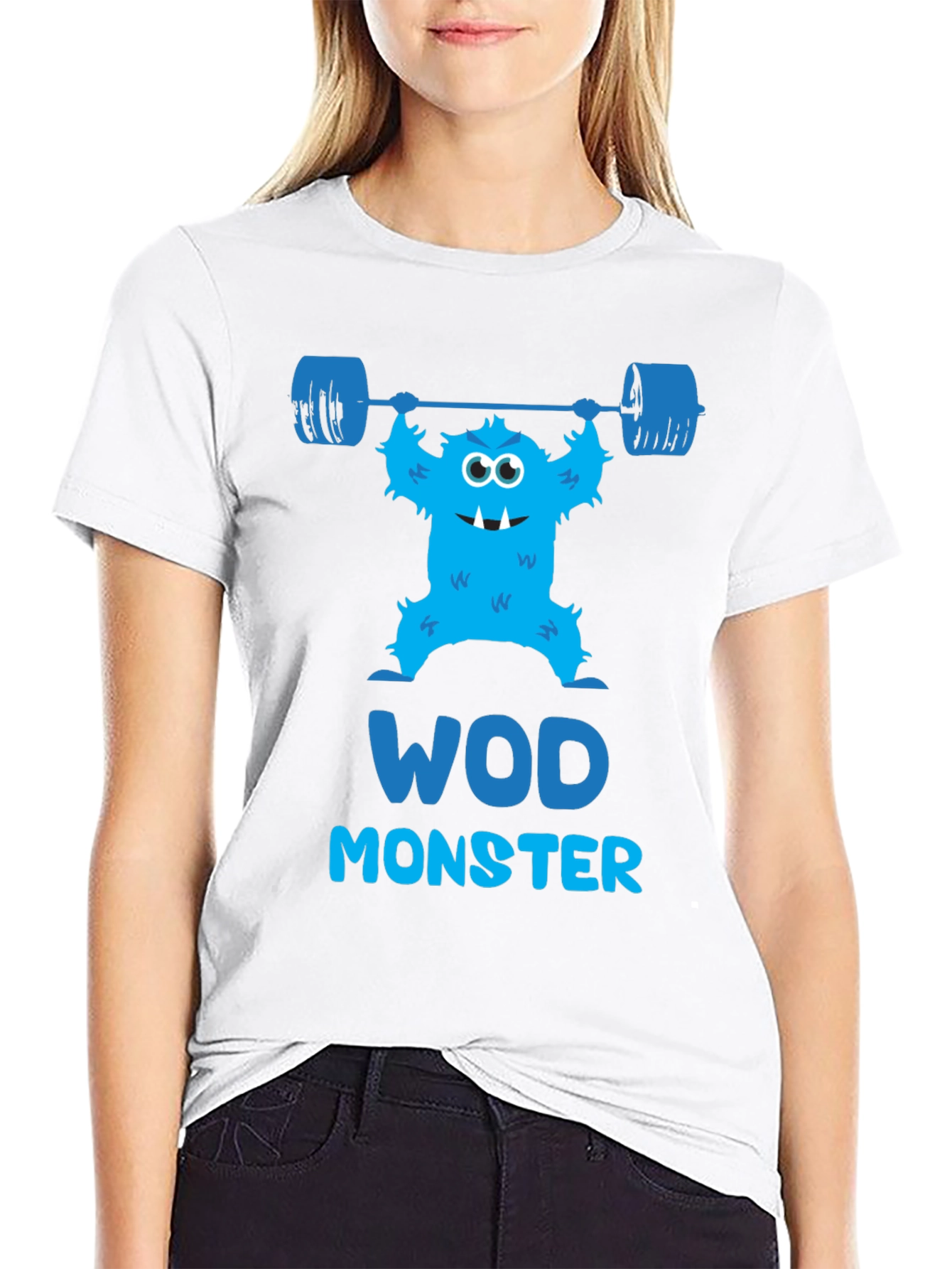Black WOD Monster Black T-Shirt view 9