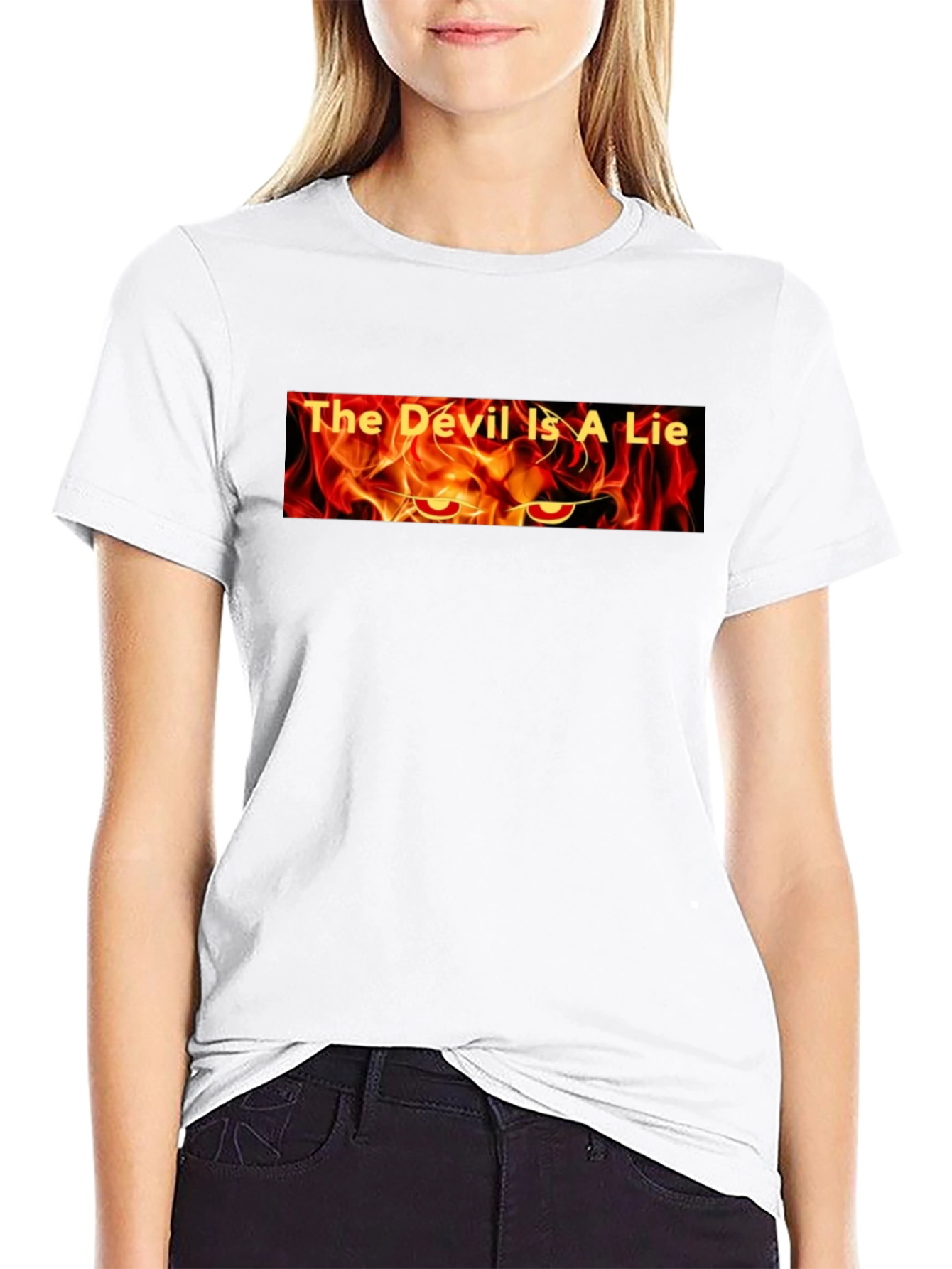 Black The Devil is a Lie Graphic Tee view 9