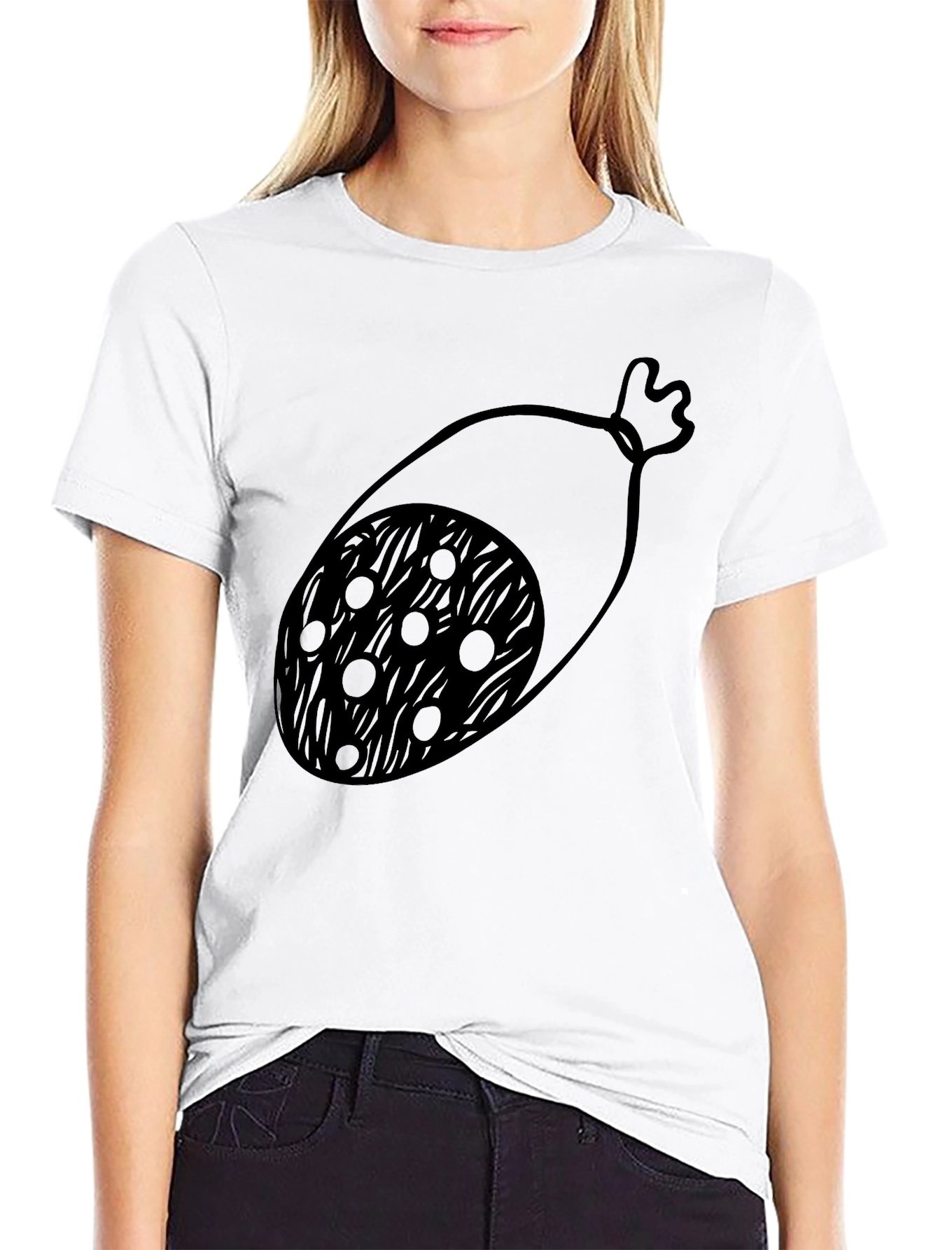 Black Sausage Graphic T-Shirt - Casual Black Tee view 9