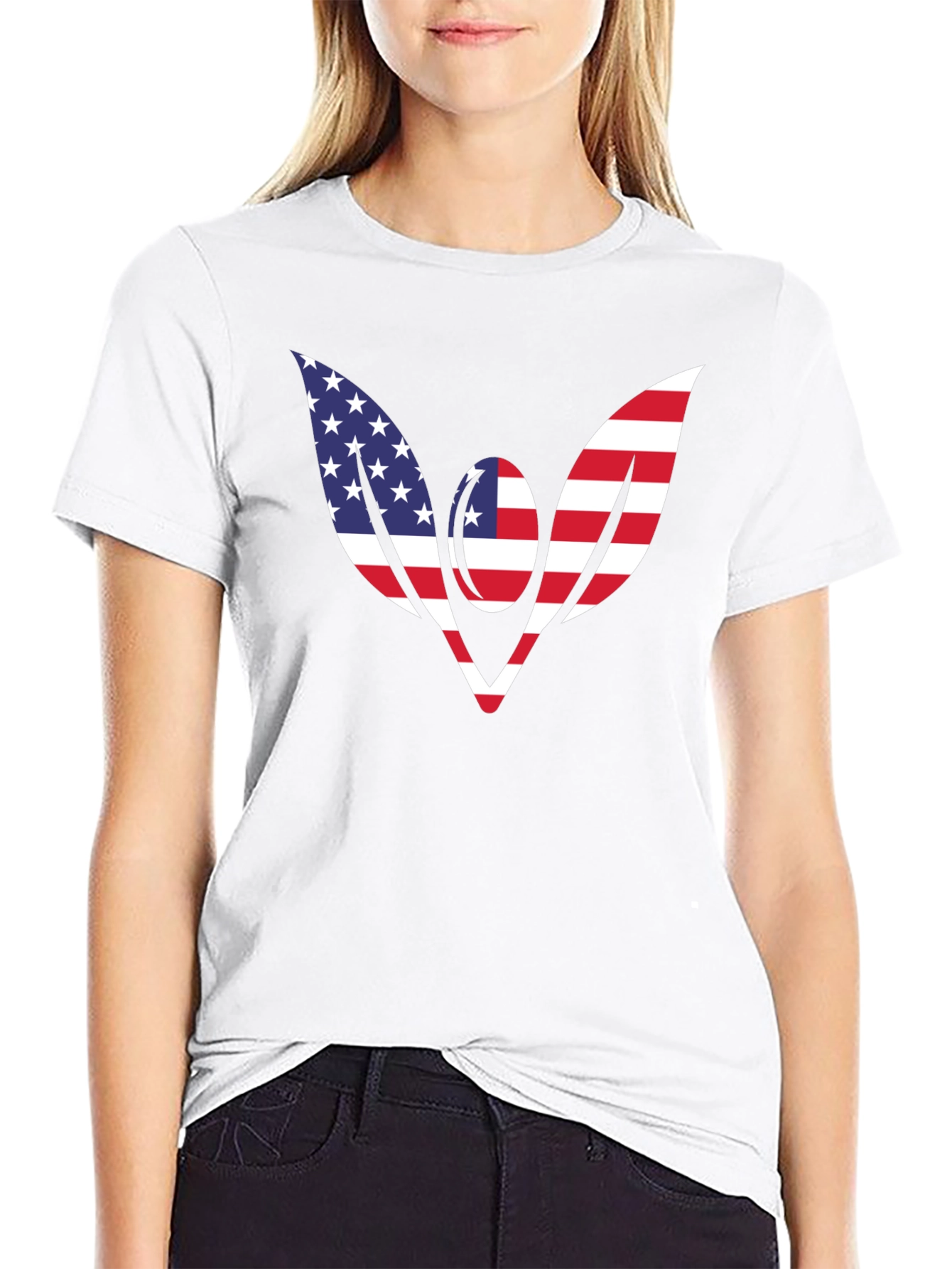 Black American Flag Wings T-Shirt - Patriotic Tee view 9