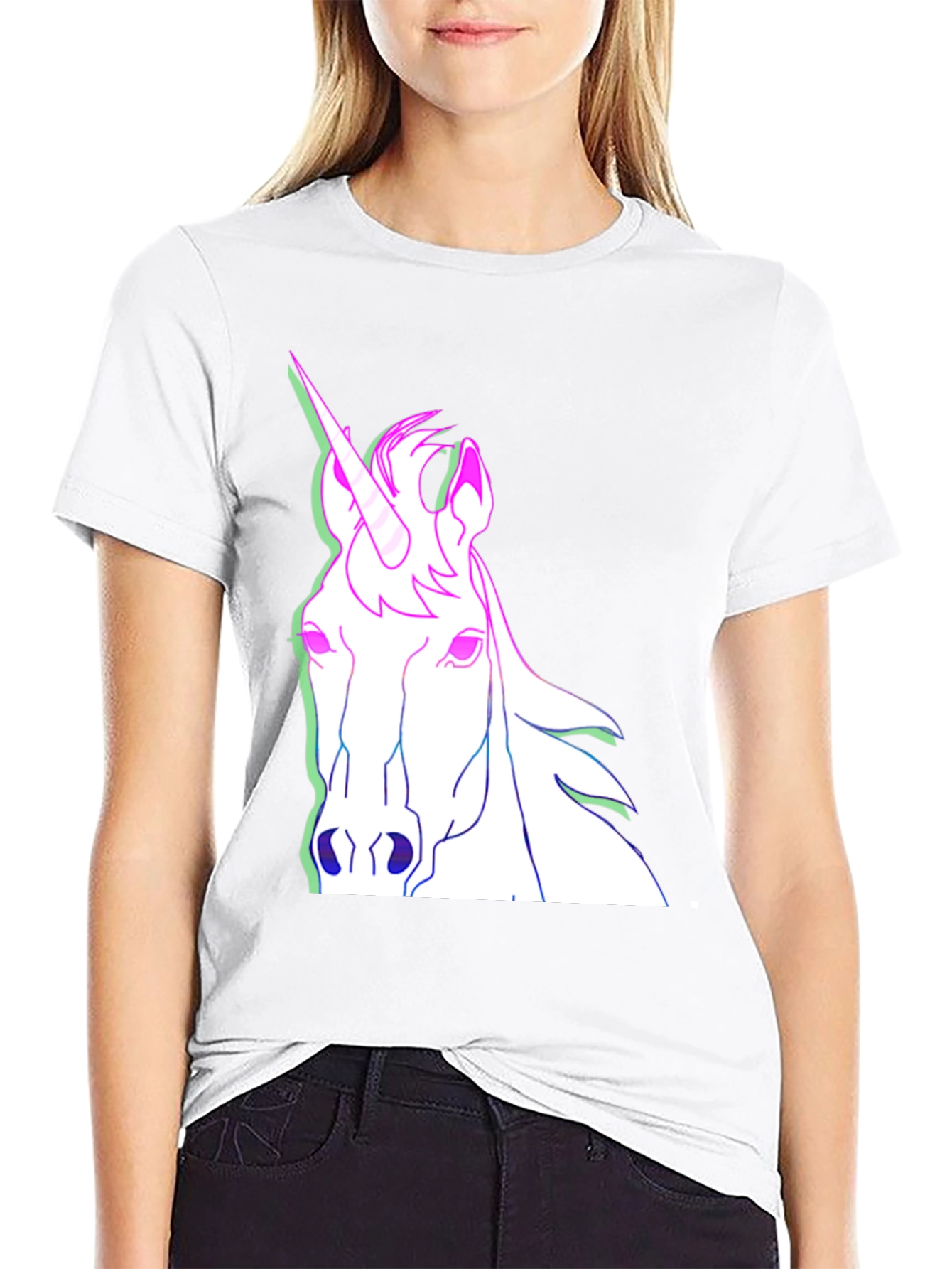 Black Unicorn Graphic Tee - Men's Black T-Shirt view 9