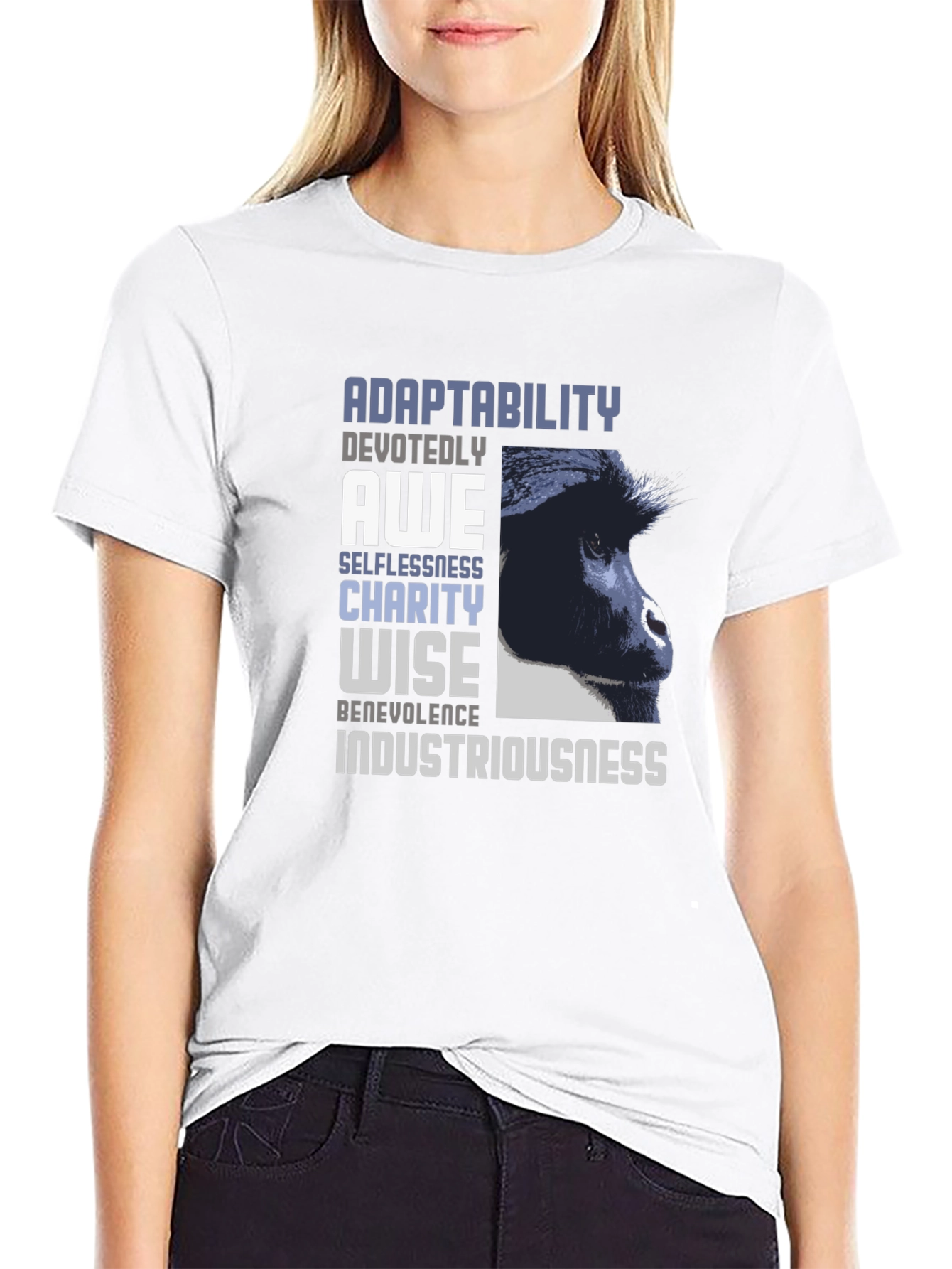 Black Adaptability Gorilla Graphic Tee - Unisex view 9