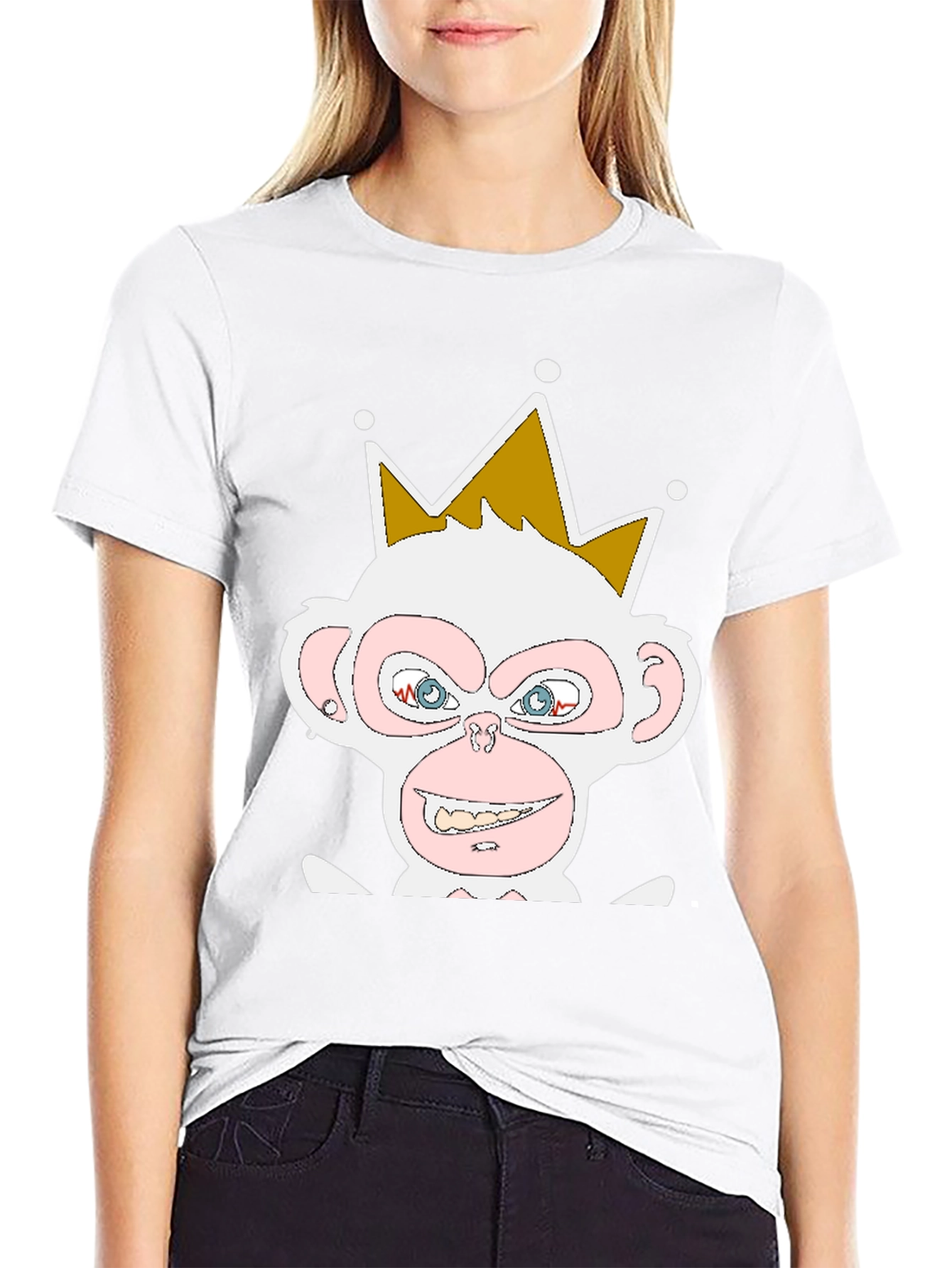 Black King Monkey T-Shirt - Cartoon Ape Tee view 9