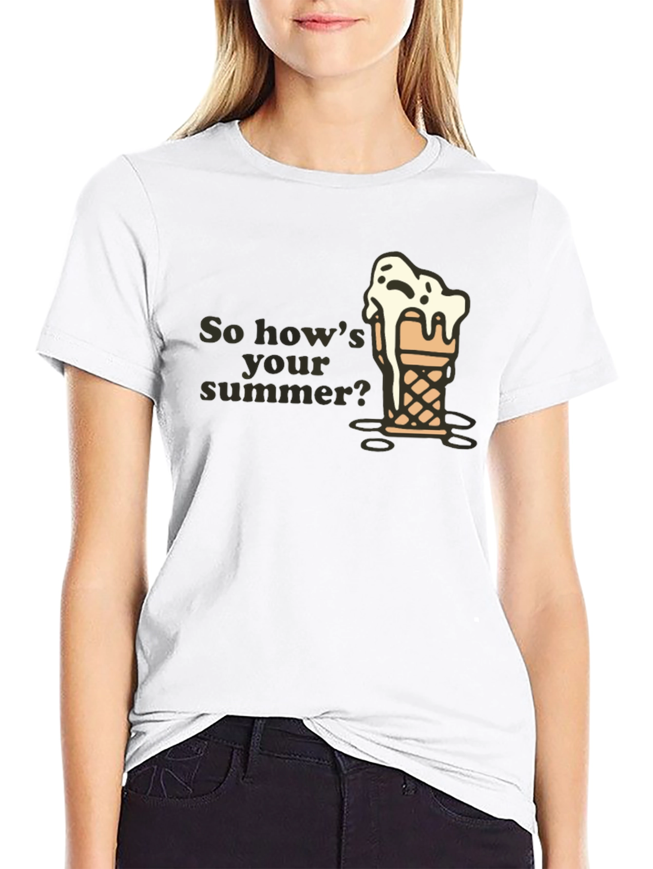 Black Summer Ice Cream Men's T-Shirt view 9