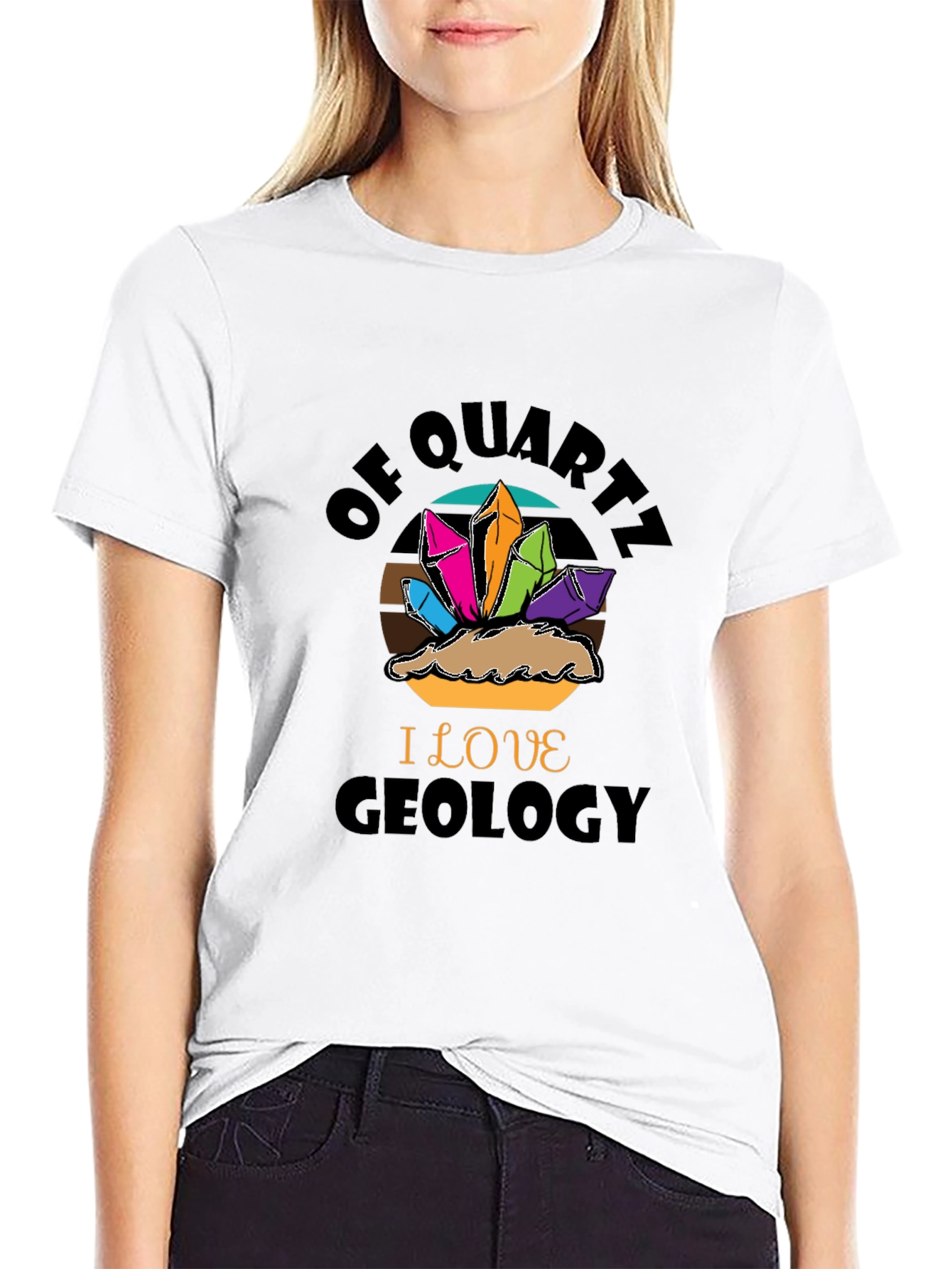 Black Geology Lover T-Shirt - Of Quartz I Love Geology view 9