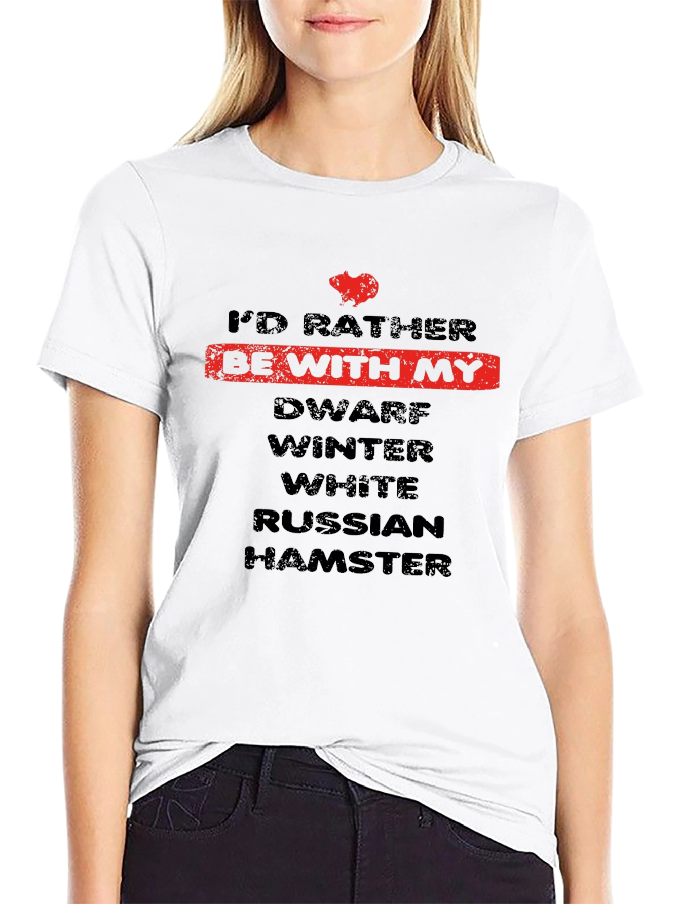 Black Dwarf Hamster Lover T-Shirt view 9