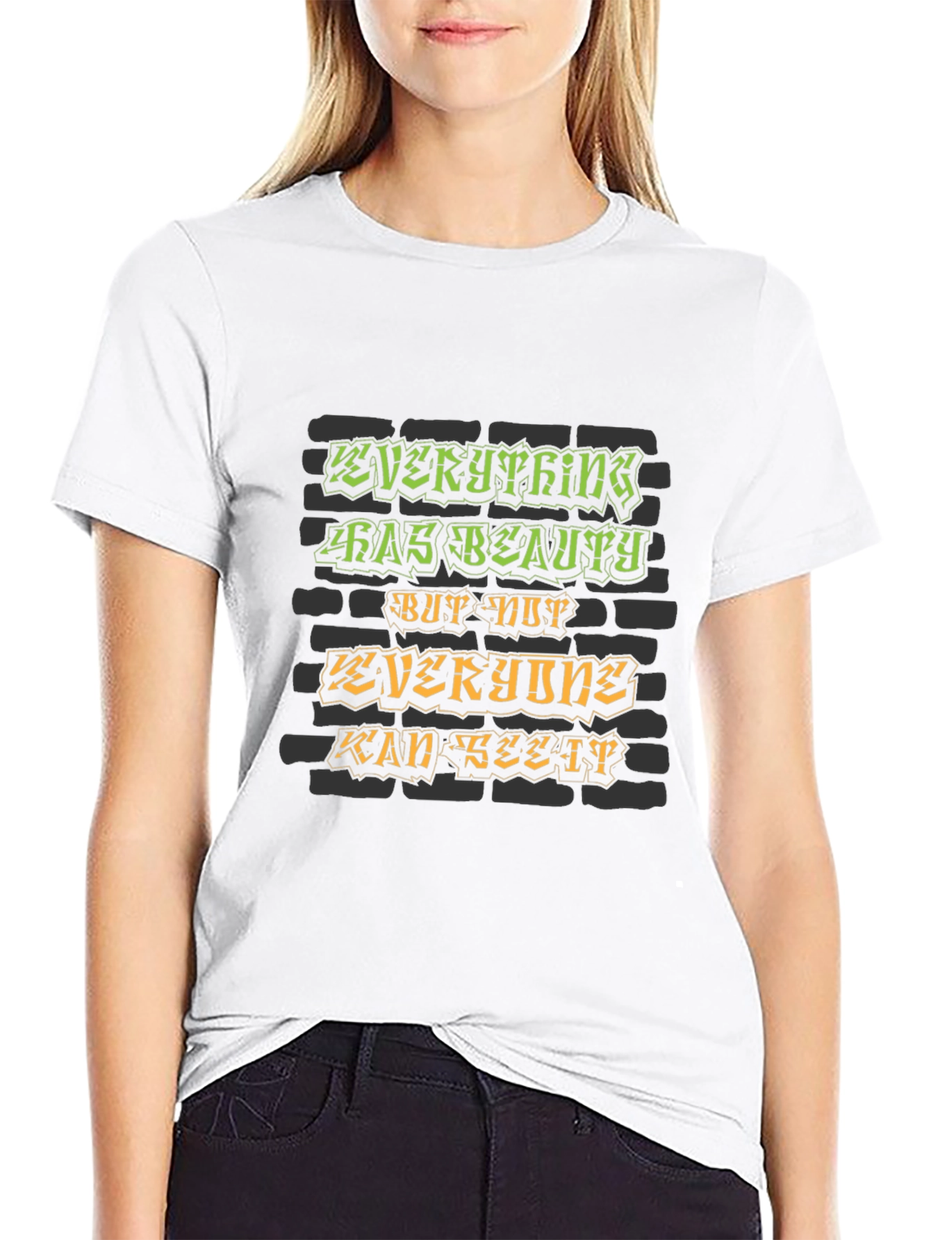 Black Everything Has Beauty Graphic T-Shirt view 9