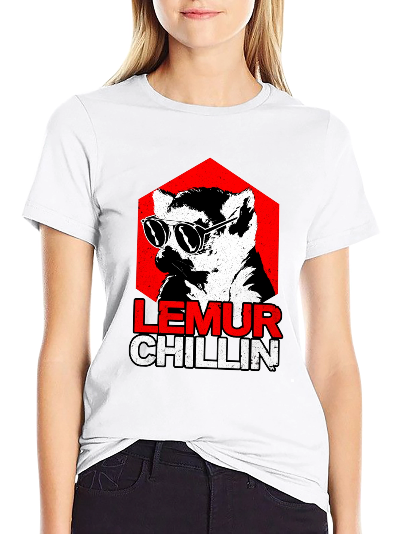 Black Lemur Chillin' Graphic Tee view 9