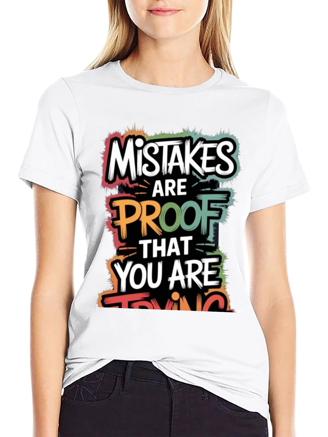 Black Mistakes Are Proof You Are Trying T-Shirt view 9