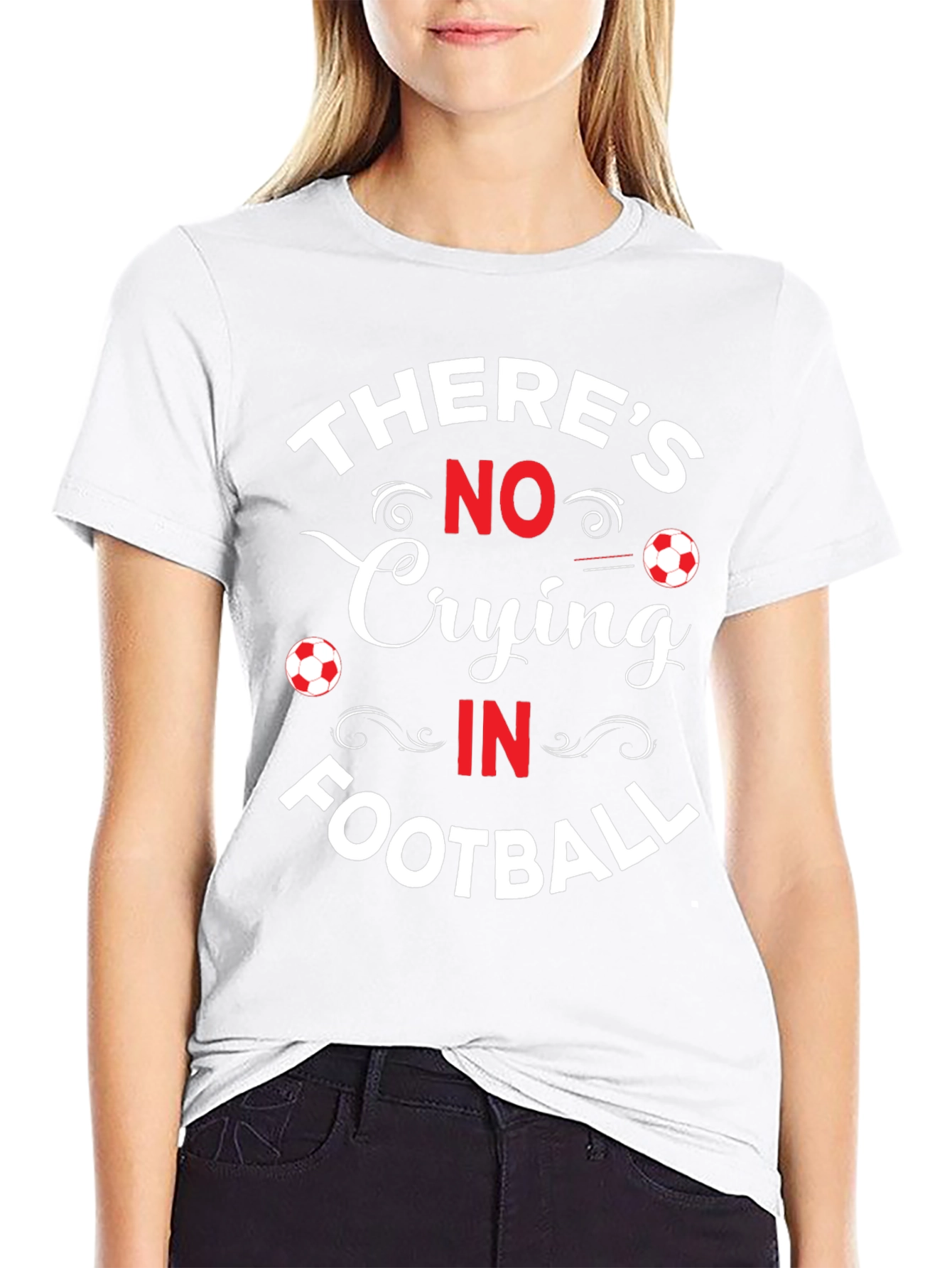 Black No Crying in Football Graphic T-Shirt view 9