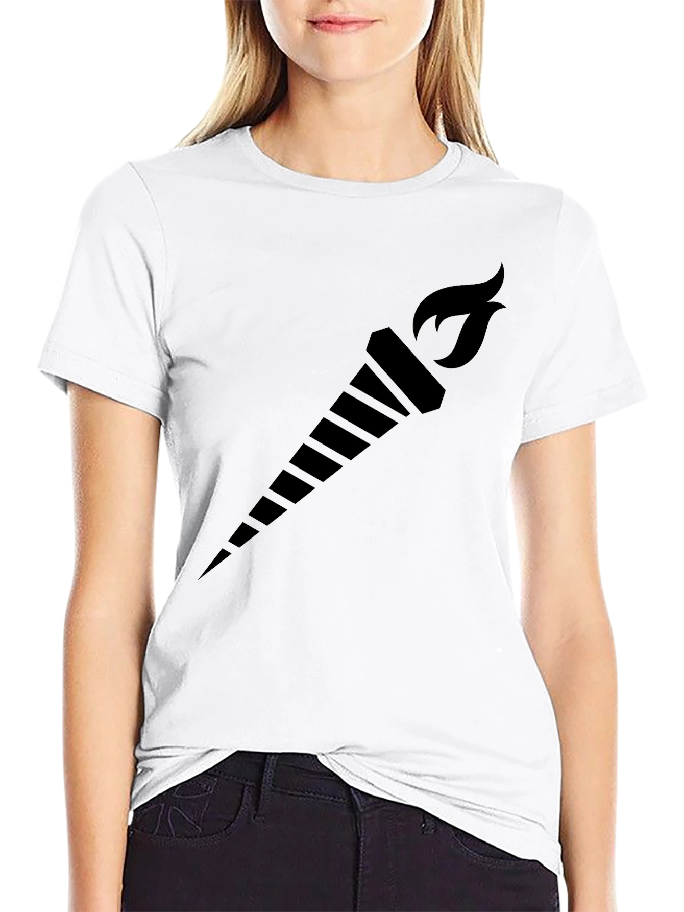 Black Torch Graphic Tee - Bold Black Design view 9