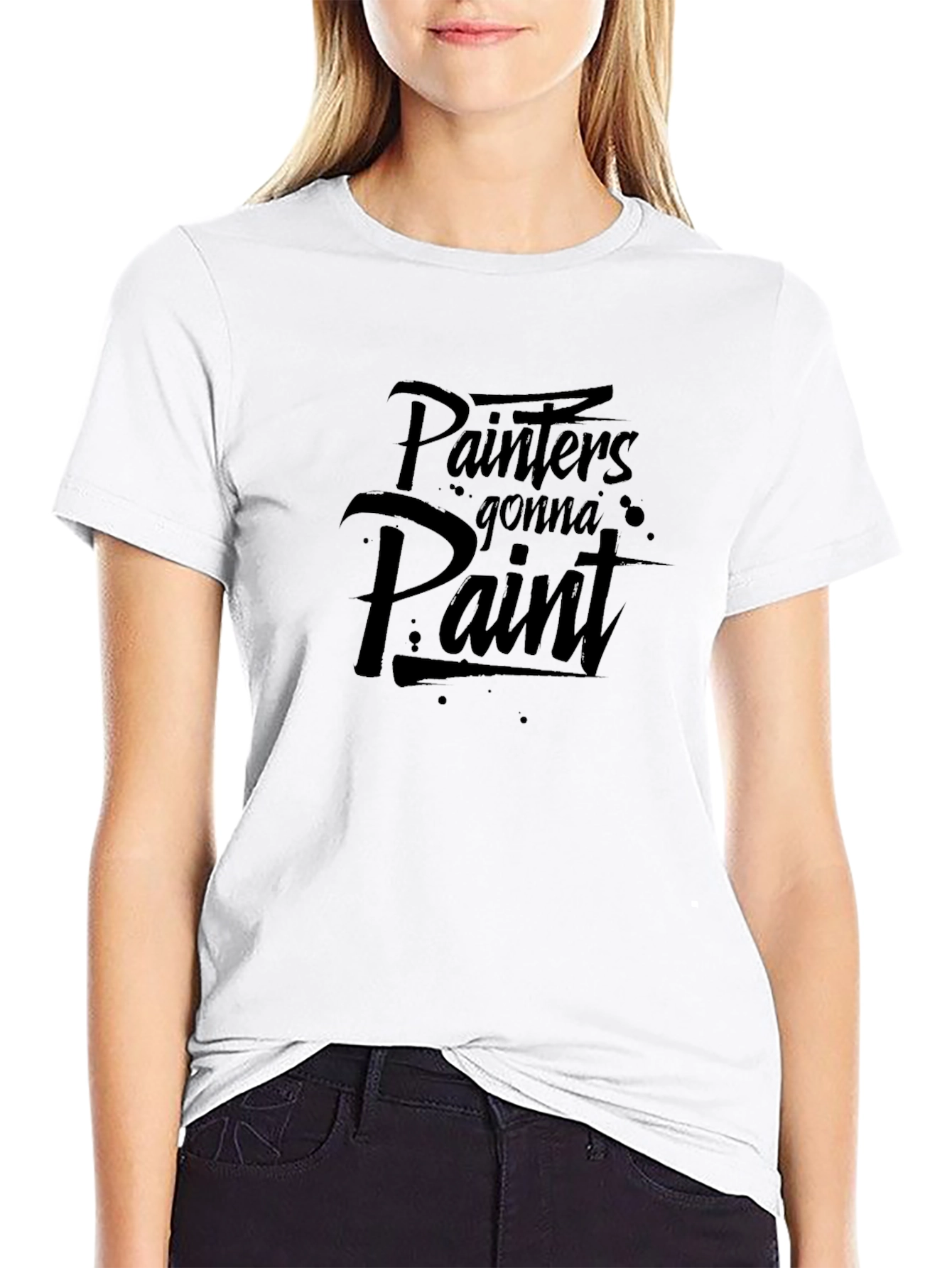 Black Painter's Gonna Paint T-Shirt - Artistic Apparel view 9