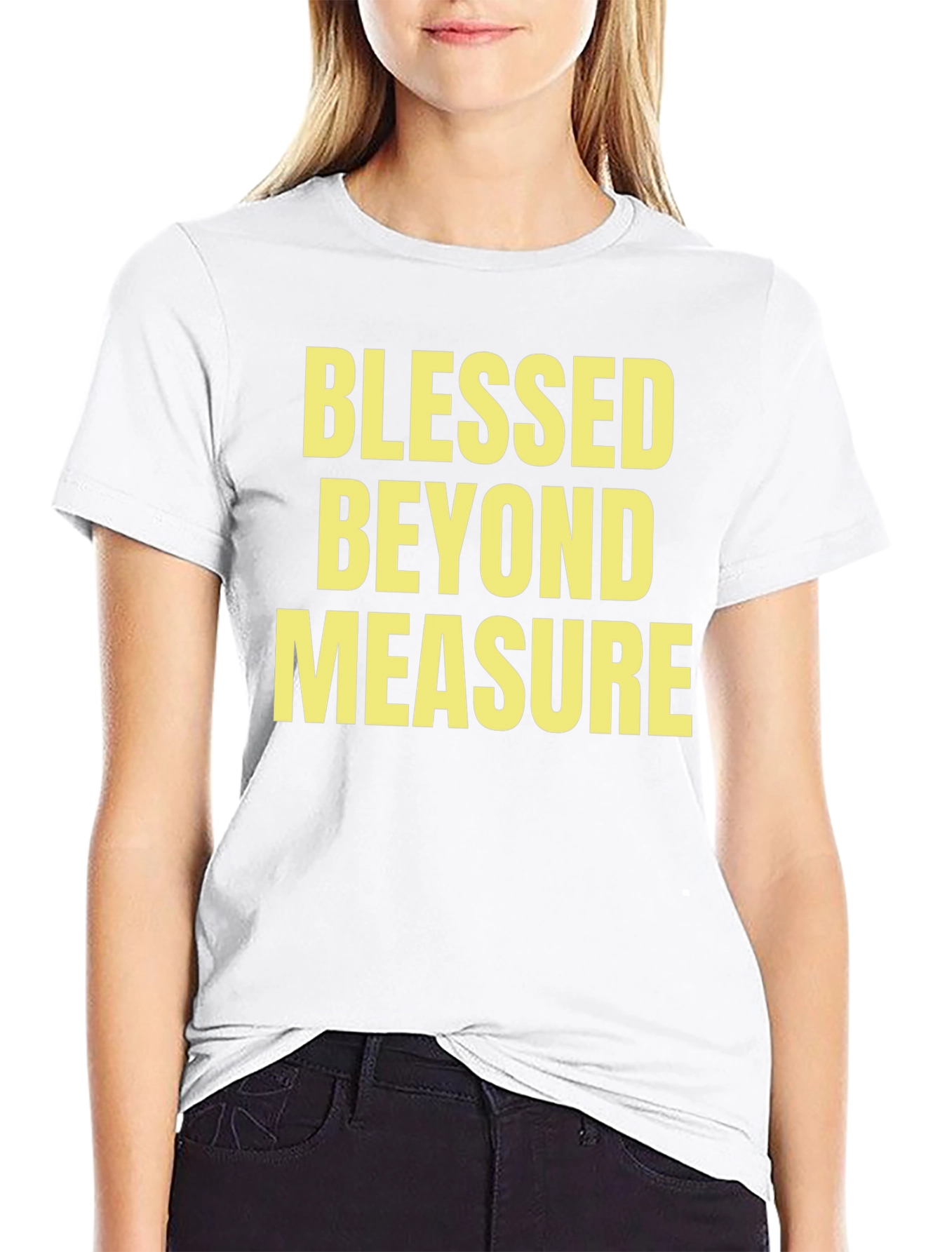 Black Blessed Beyond Measure Graphic T-Shirt view 9