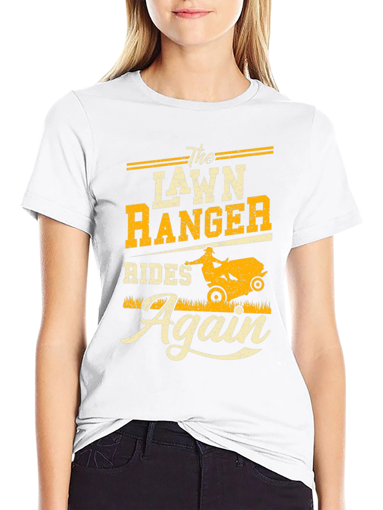 Black The Lawn Ranger Rides Again Graphic T-Shirt view 9