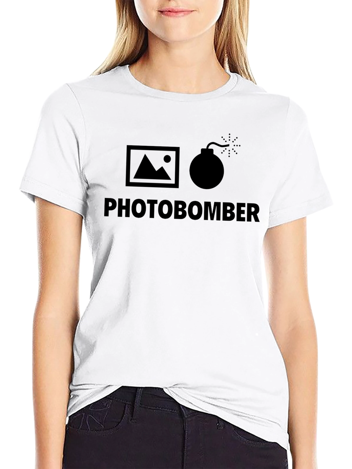 Black Photobomber Graphic T-Shirt - Funny Photography Humor Tee view 9