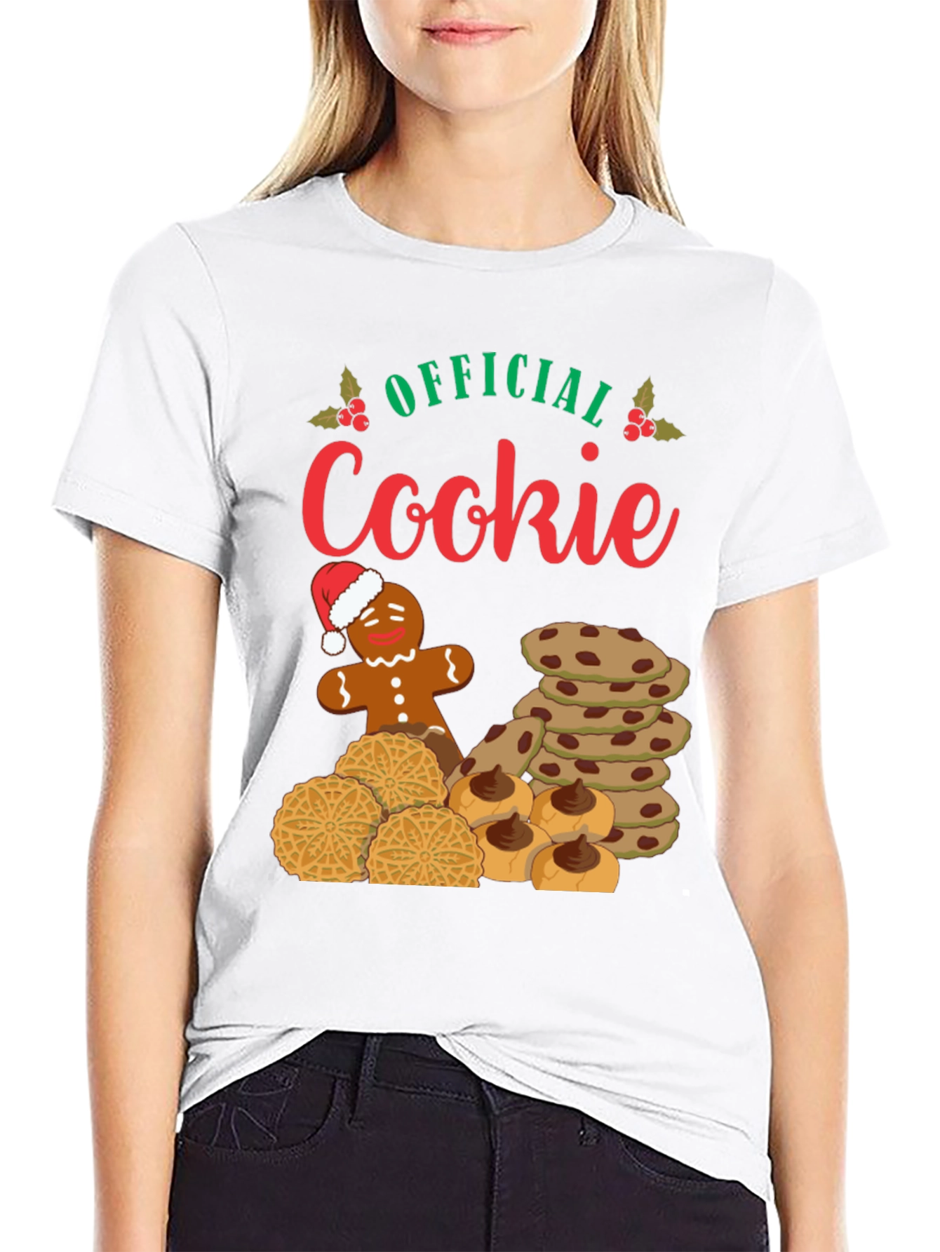 Black Official Cookie Christmas T-Shirt view 9