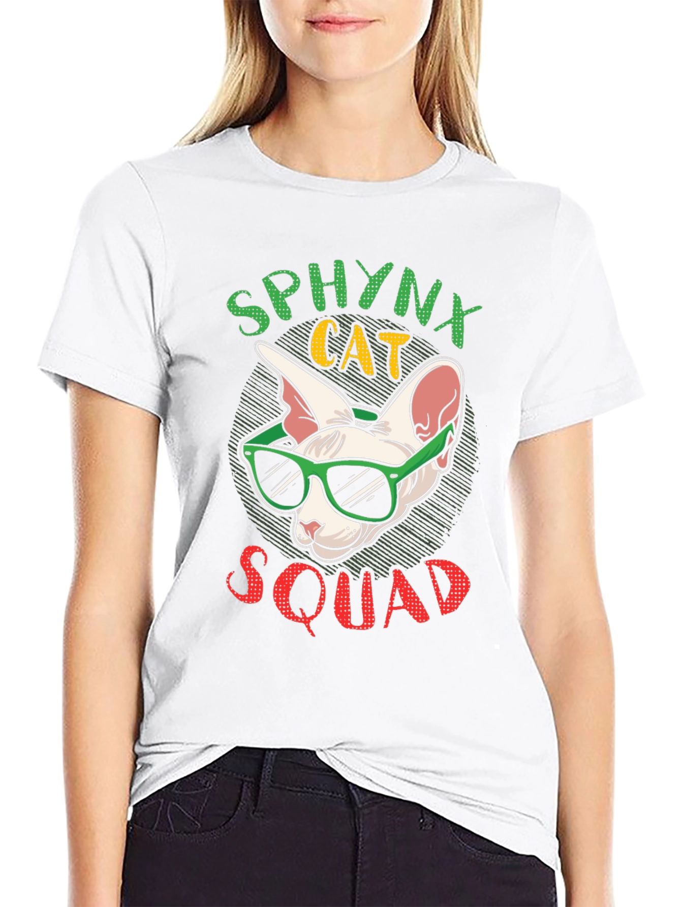 Black Sphynx Cat Squad T-Shirt view 9