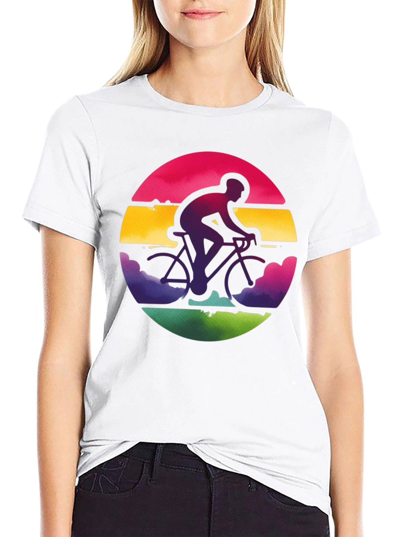 Black Retro Cycling T-Shirt view 9
