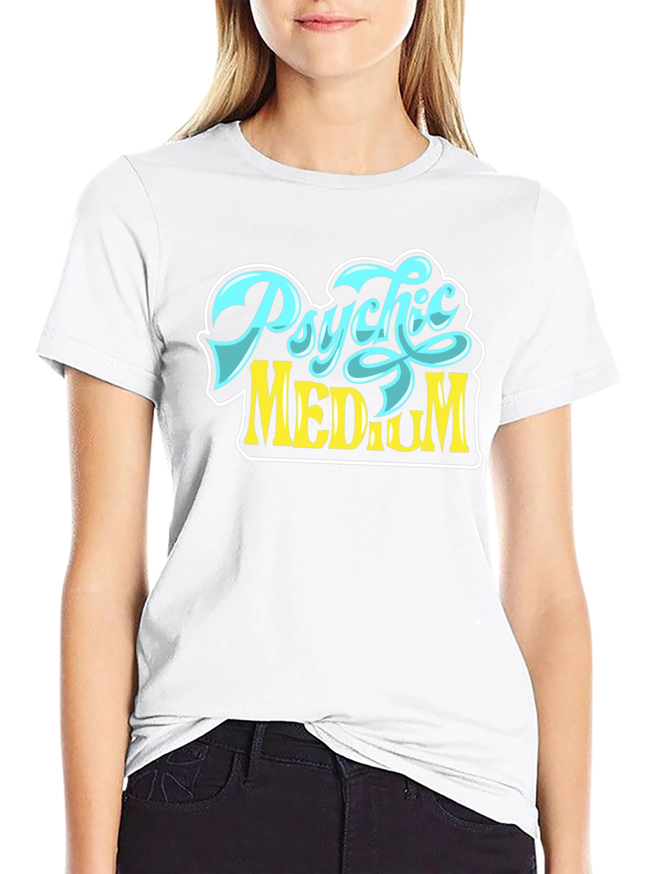 Black Psychic Medium Graphic T-Shirt view 9