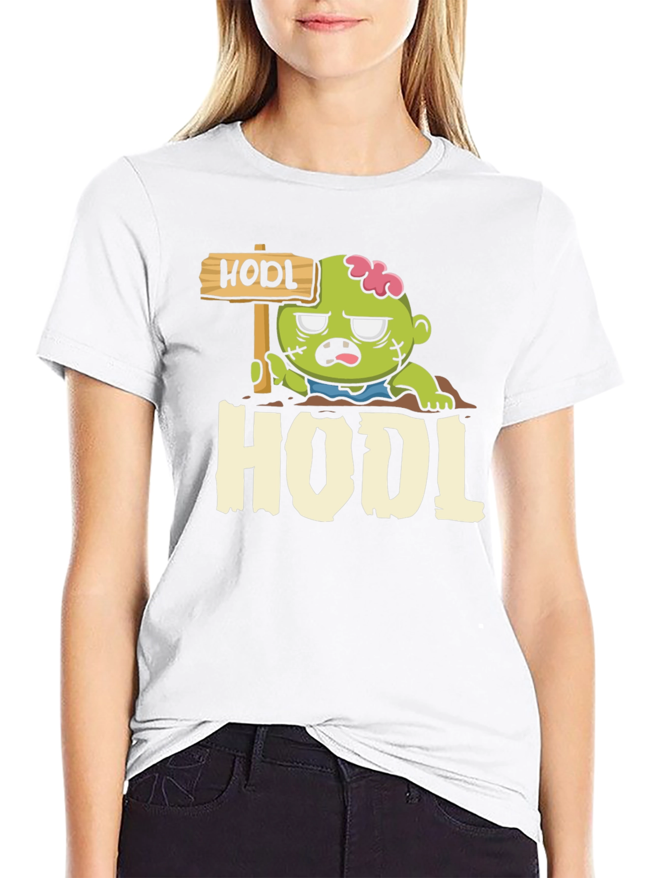 Black Zombie HODL T-Shirt - Crypto Investor Apparel view 9