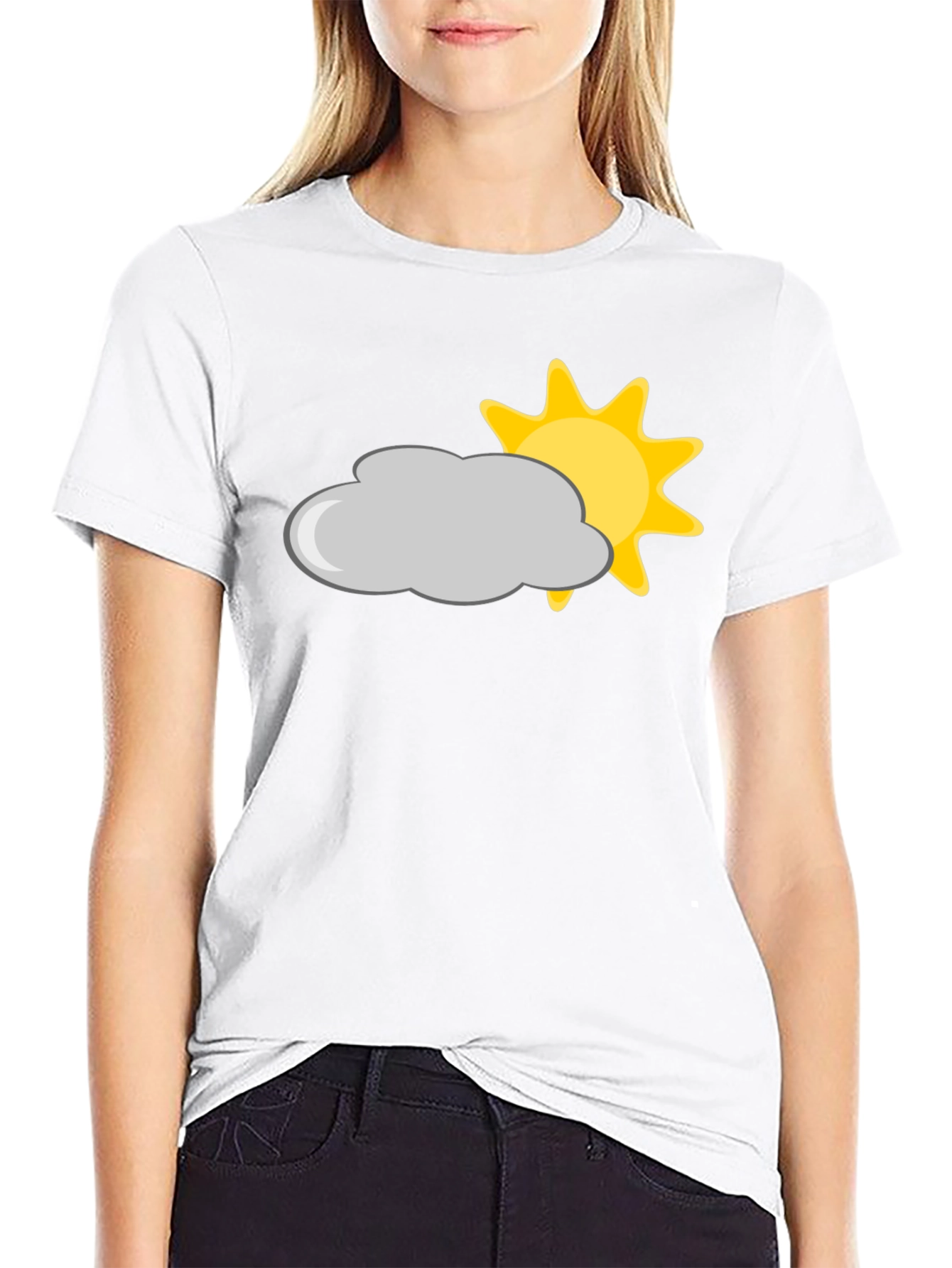 Black Cloud & Sun Graphic Tee - Weather Vibes view 9