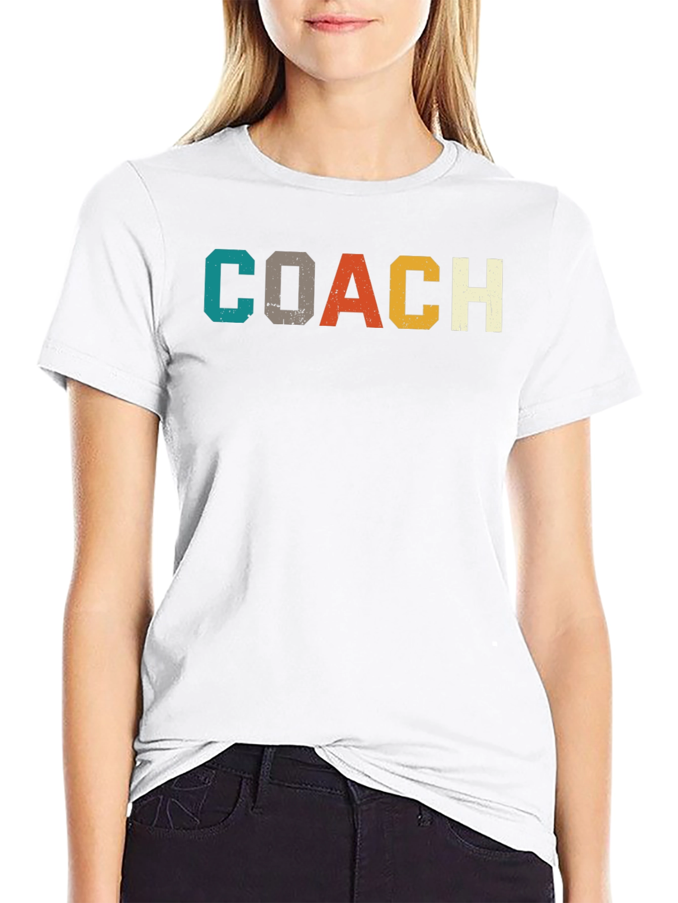 Black Retro Coach T-Shirt - Vintage Style Graphic Tee view 9