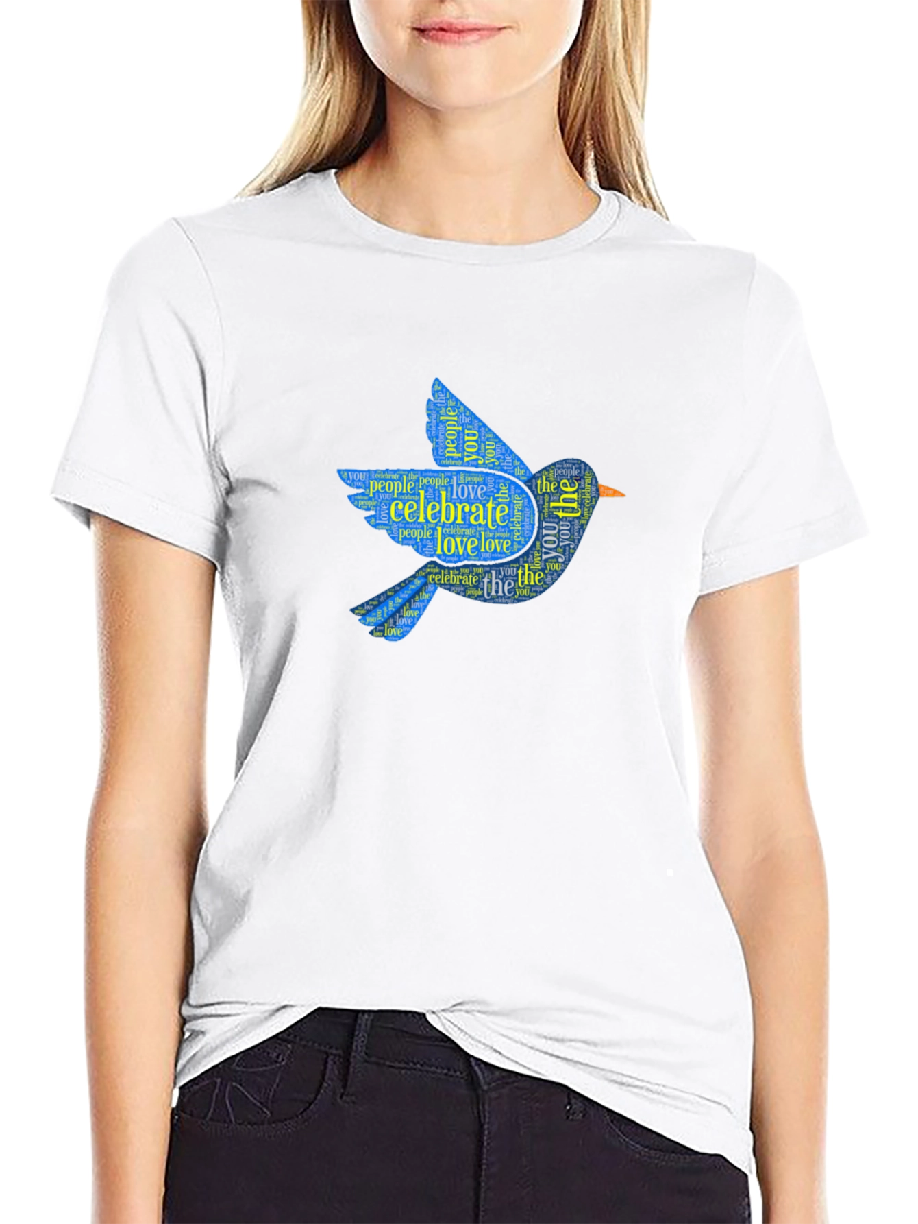 Black Celebrate Love Bluebird Graphic T-Shirt view 9
