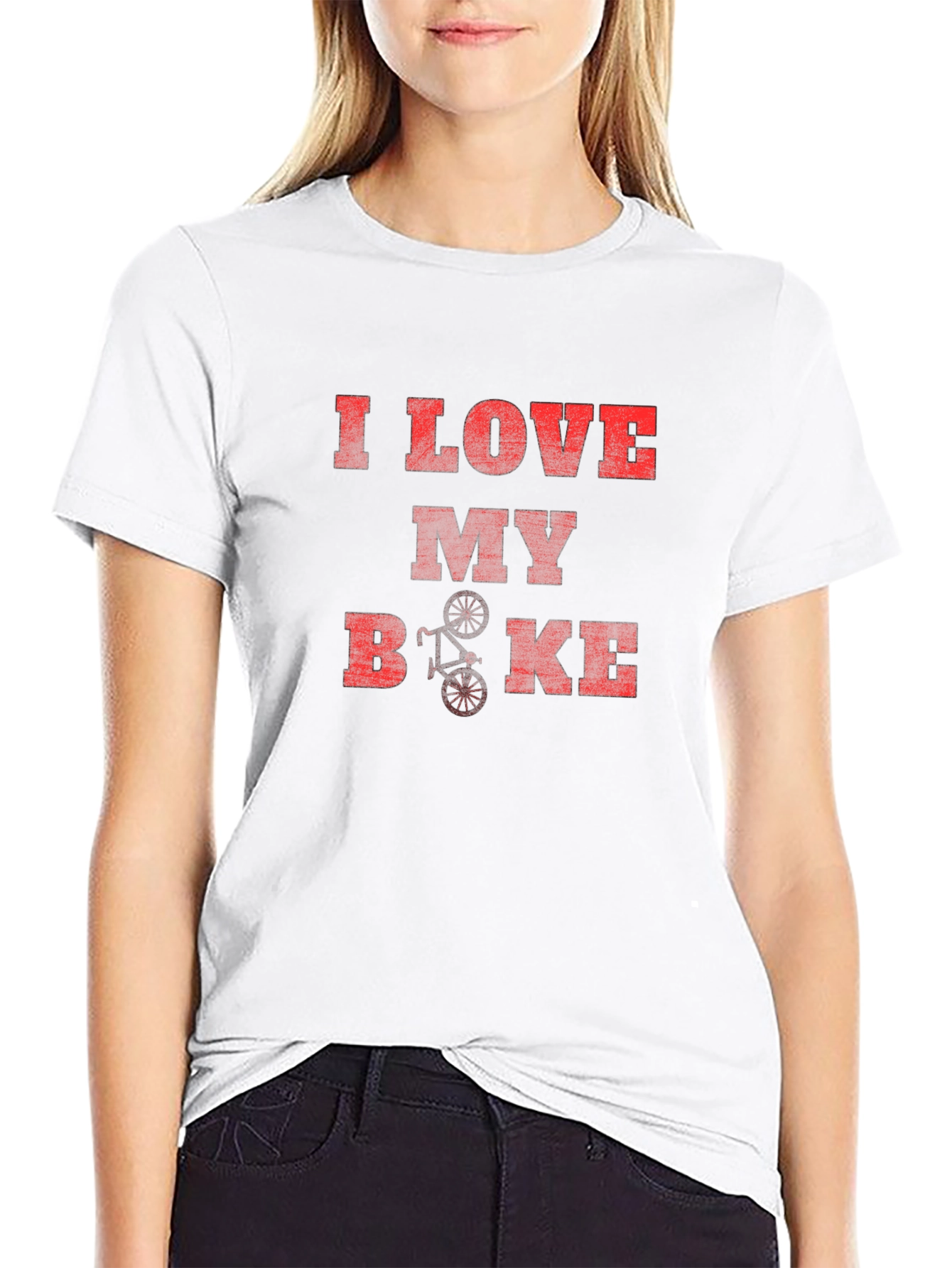 Black I Love My Bike Graphic T-Shirt - Casual Style view 9