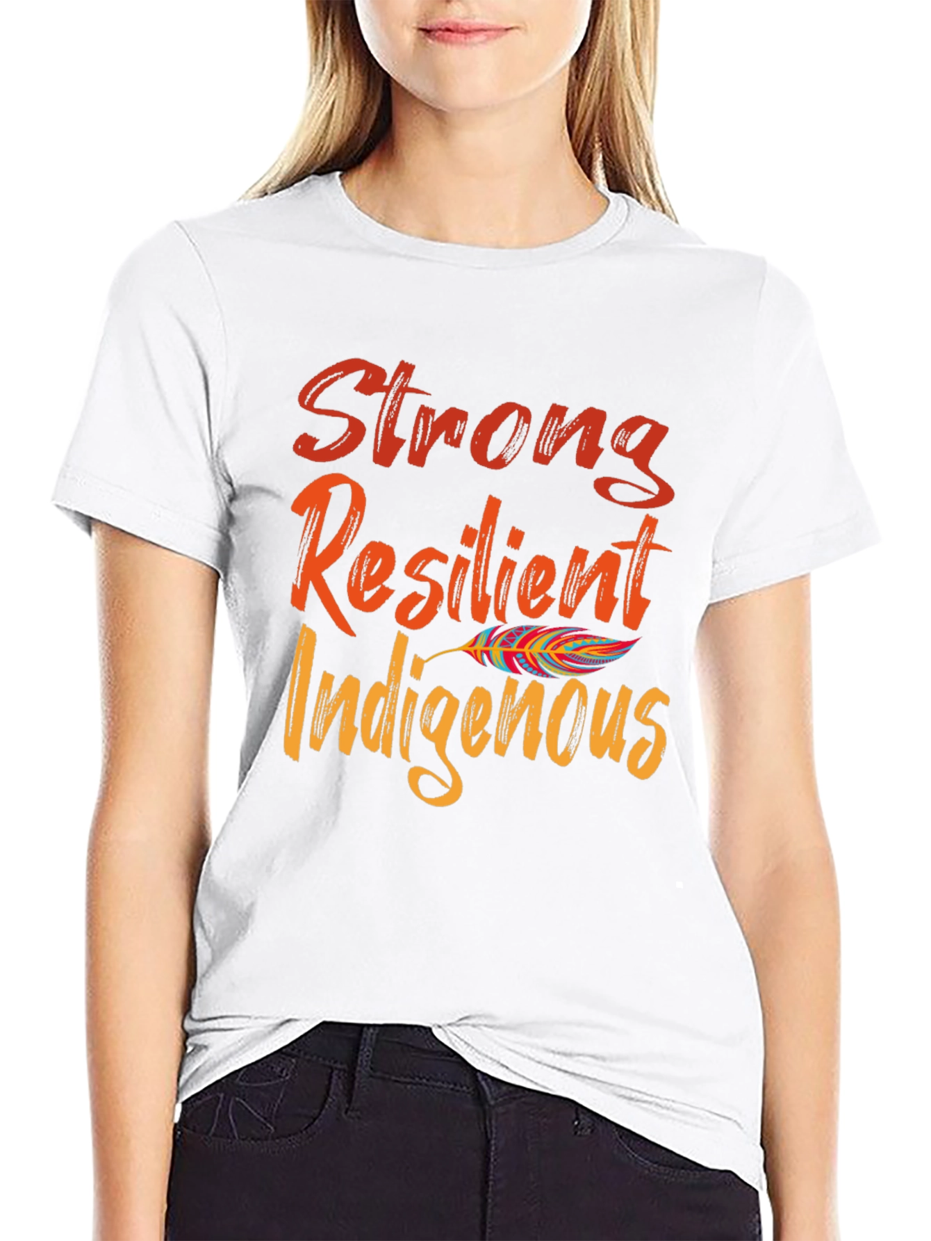 Black Strong Resilient Indigenous T-Shirt view 9