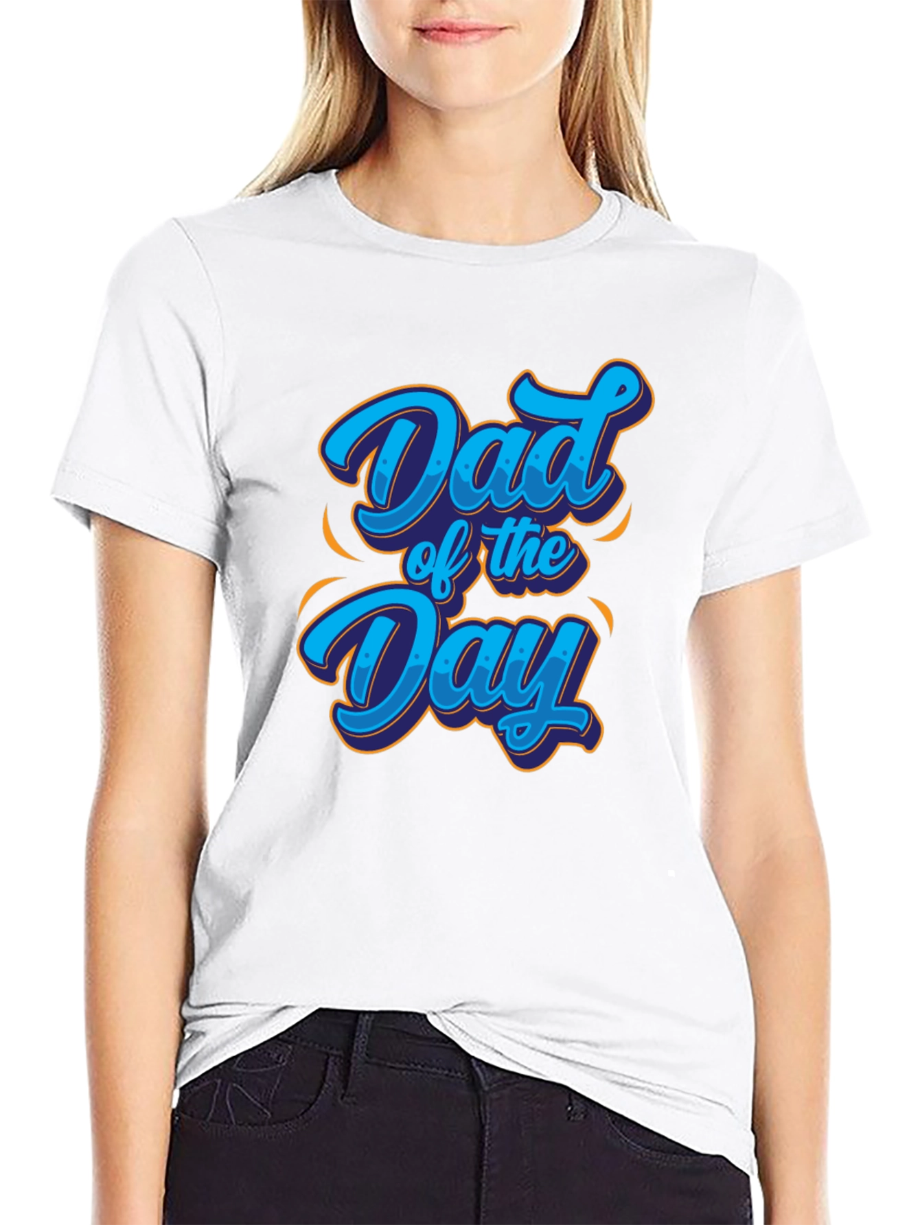 Black Dad of the Day Graphic T-Shirt - Black view 9