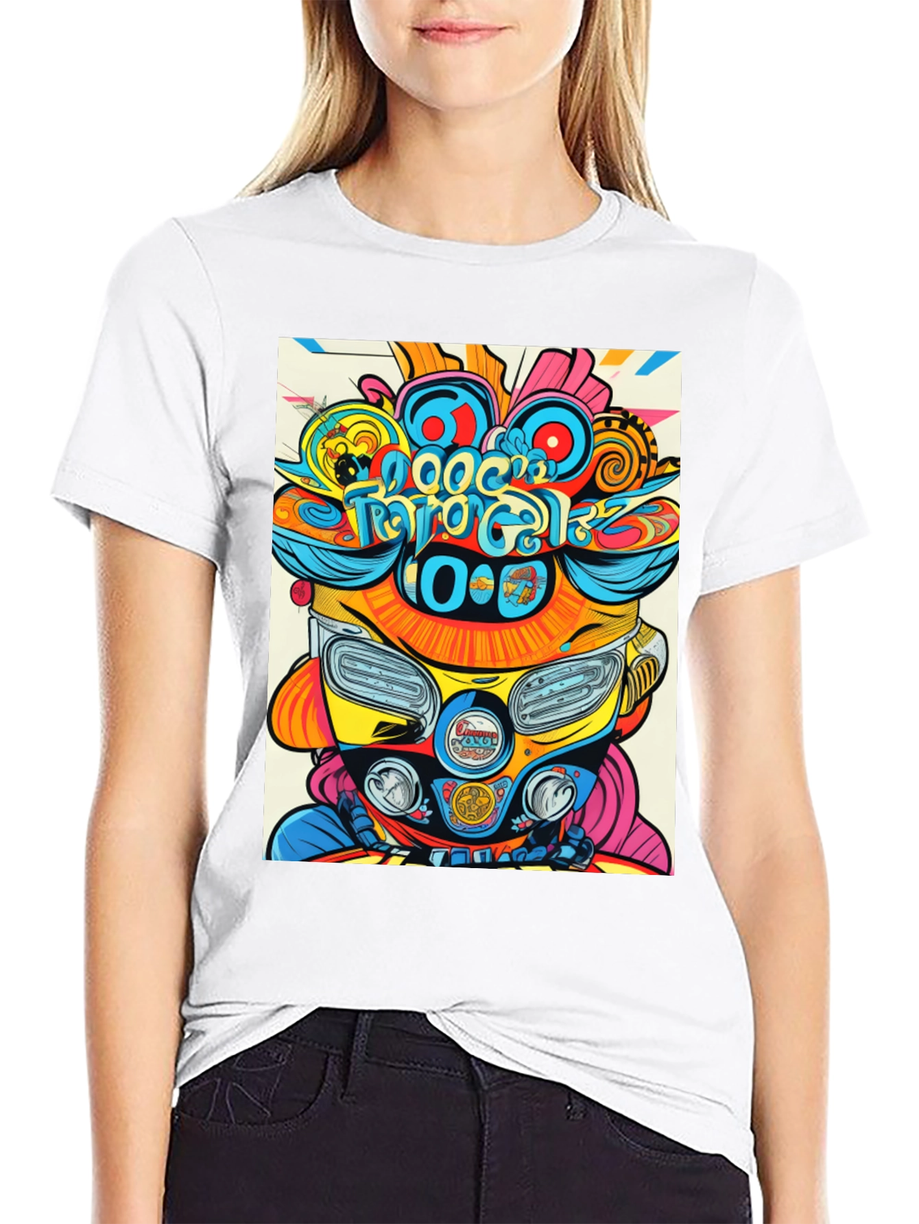 Black Psychedelic Scooter T-Shirt view 9