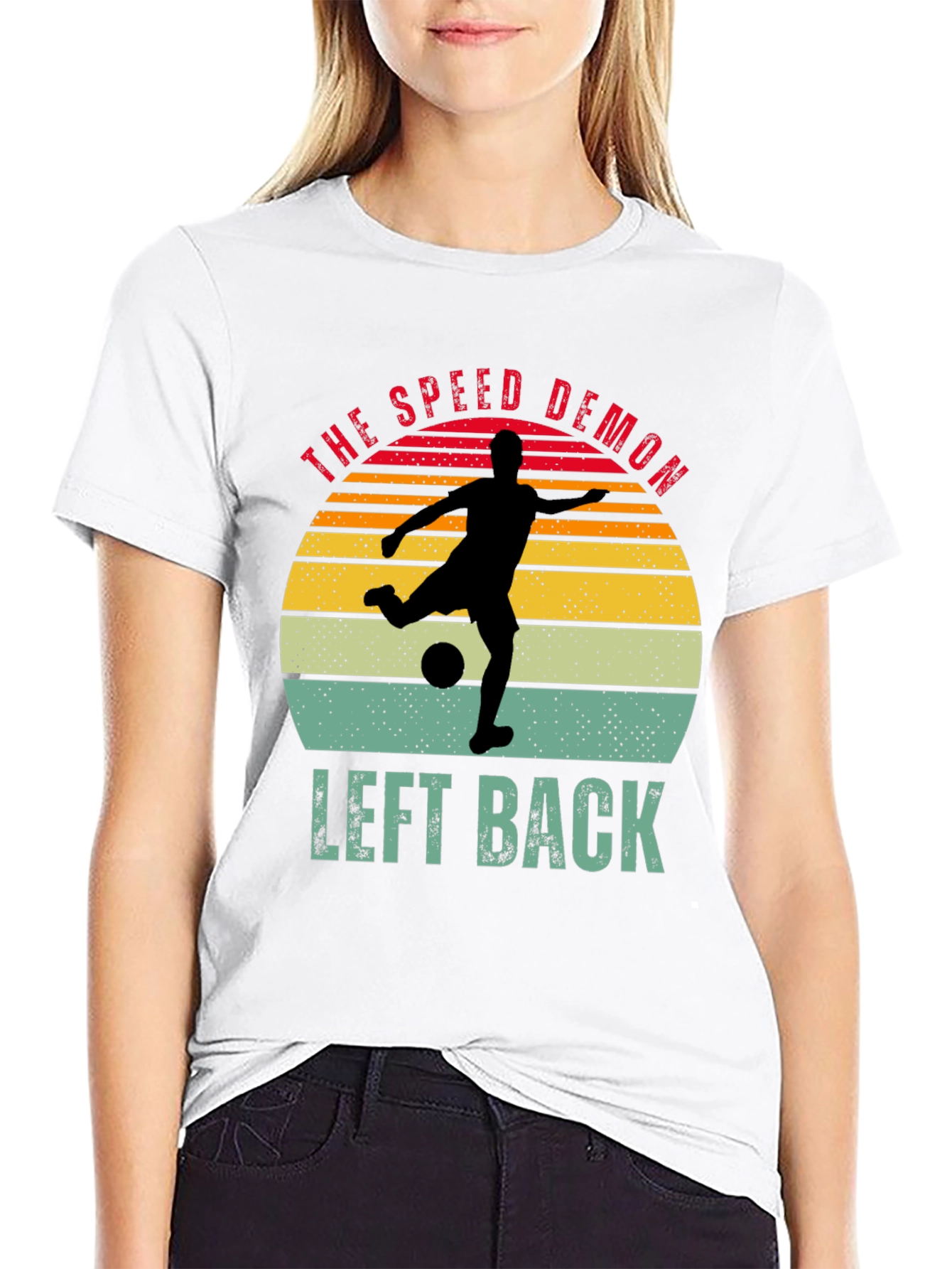 Black The Speed Demon Left Back T-Shirt view 9