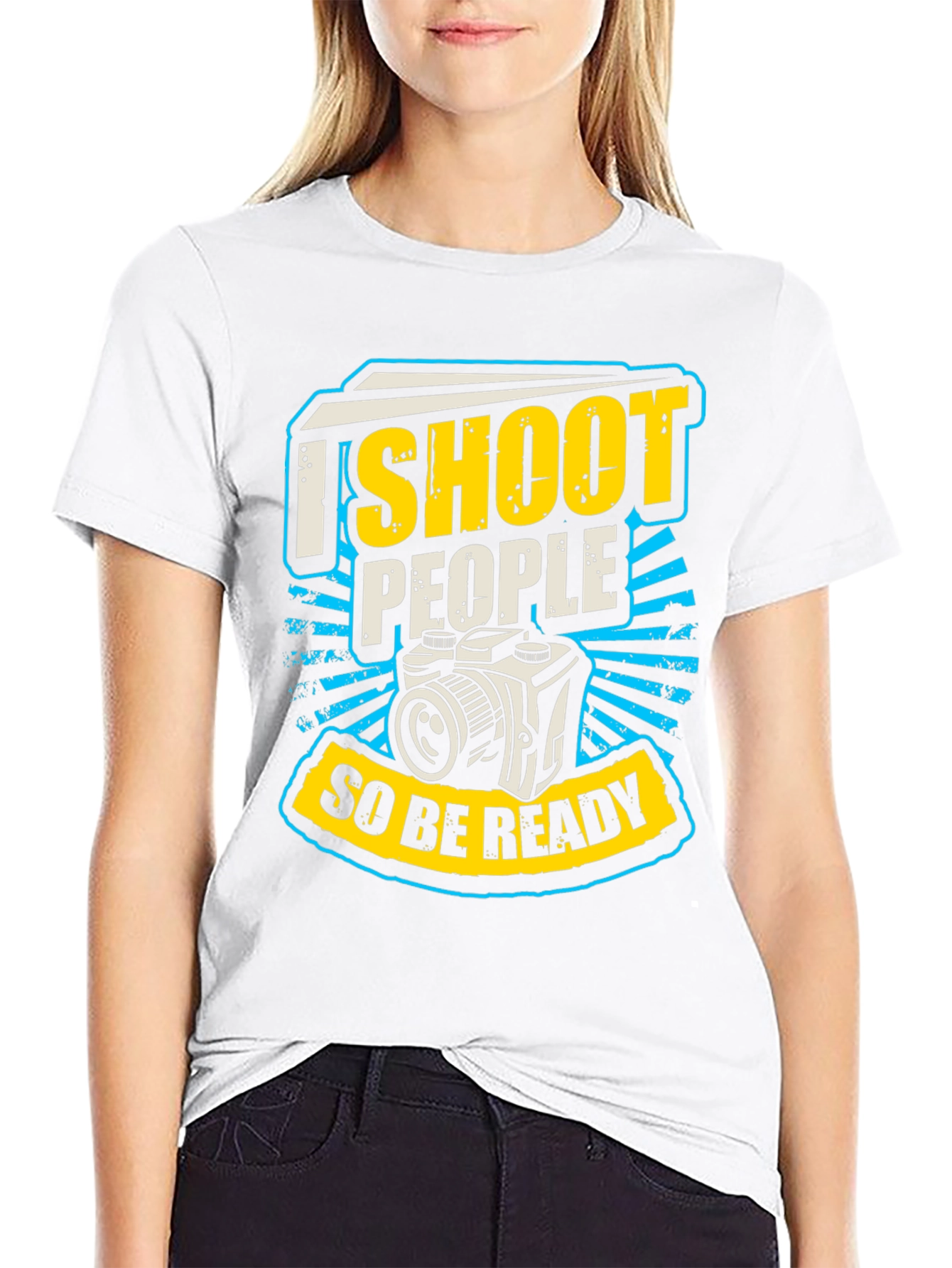 Black I Shoot People T-Shirt view 9
