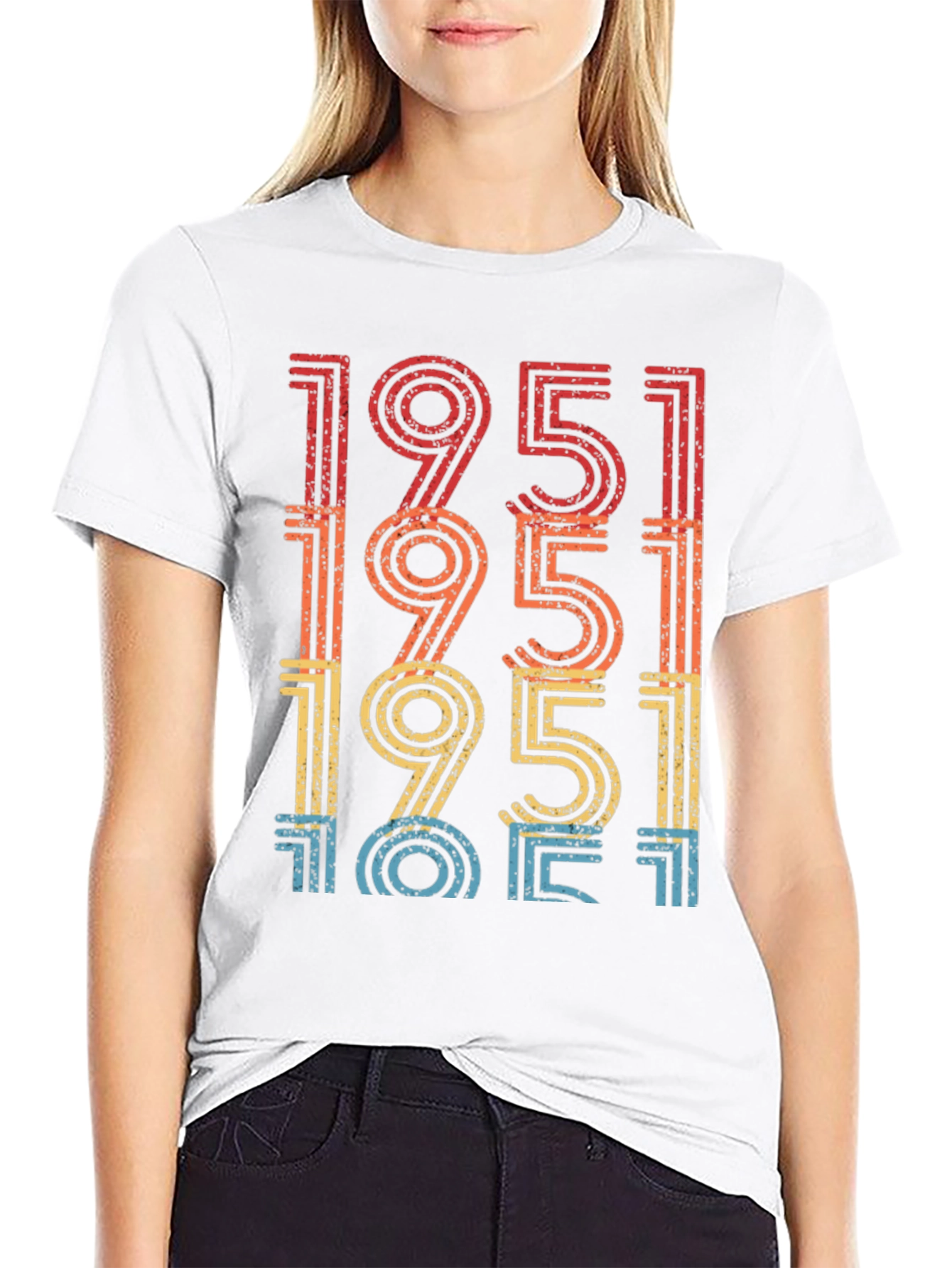 Black Retro 1951 Birthday T-Shirt view 9