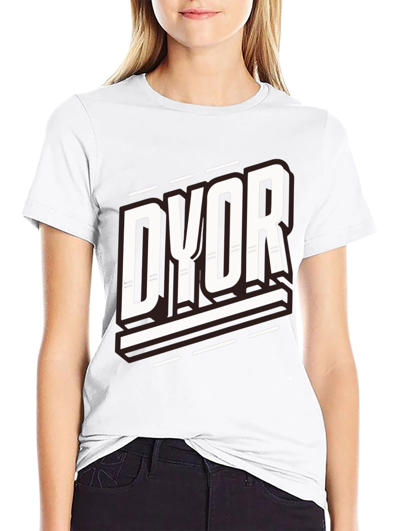 Black DYOR Black Graphic Tee view 9