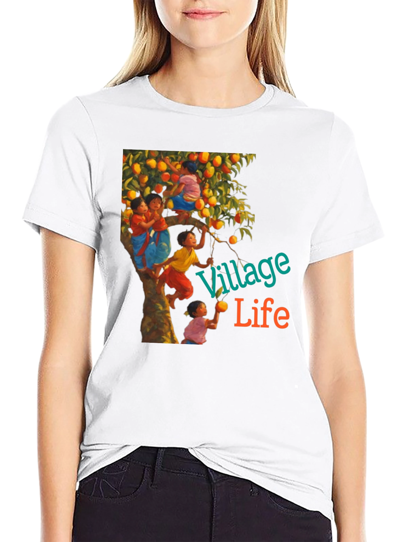 Black Village Life Graphic Tee view 9