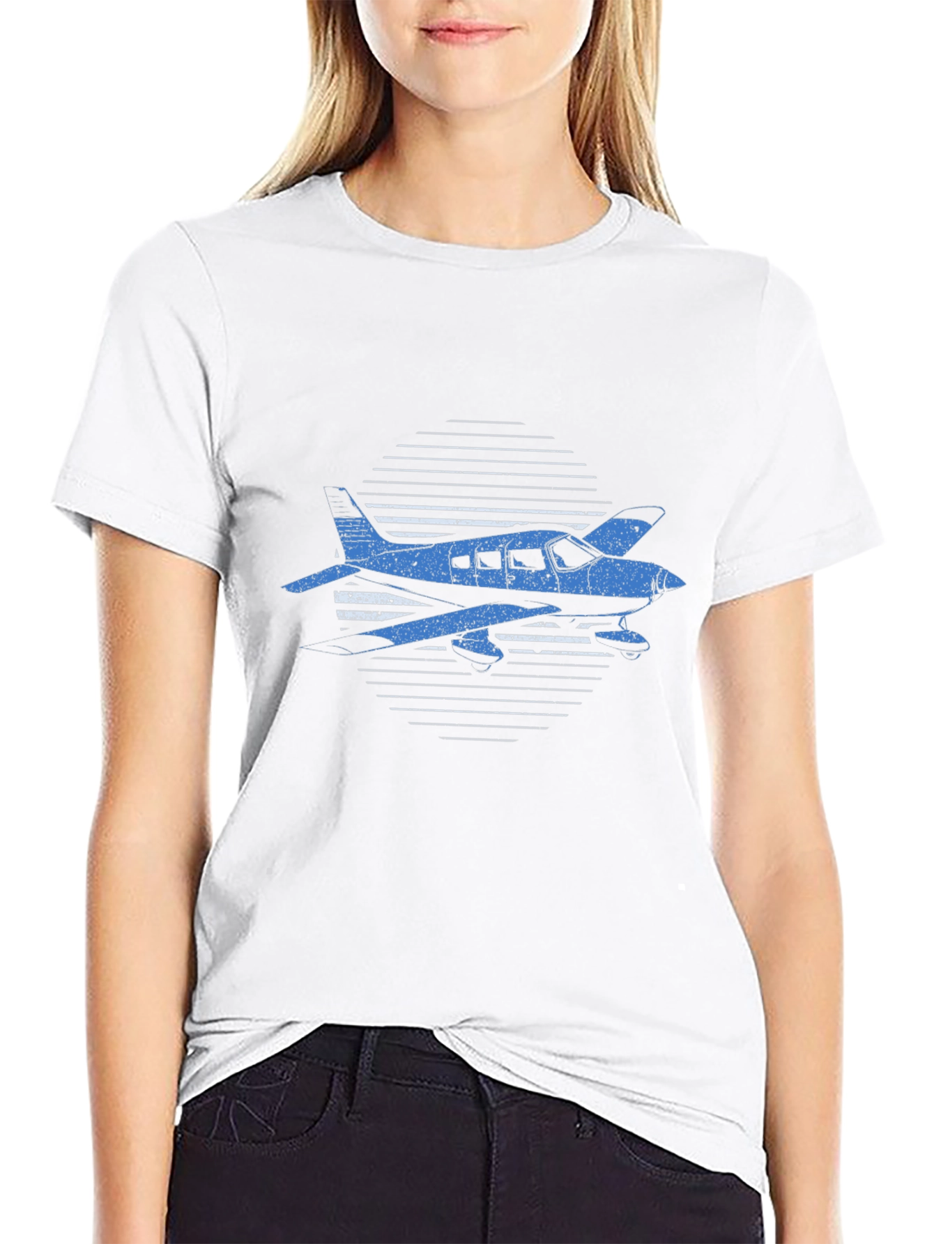 Airplane Graphic Tee - Black Aviation T-Shirt - 9