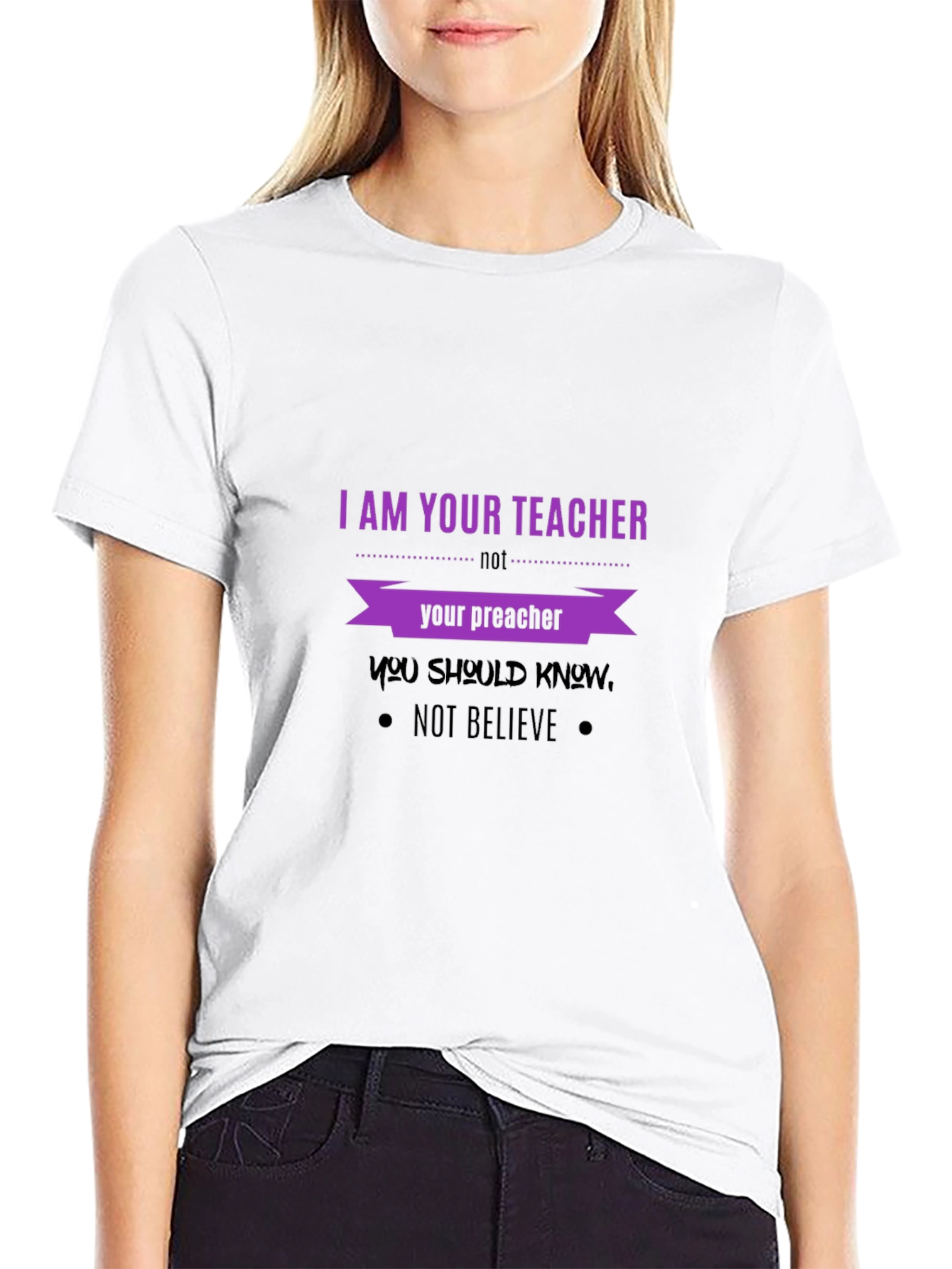 Black Teacher Vs. Preacher Graphic Tee view 9